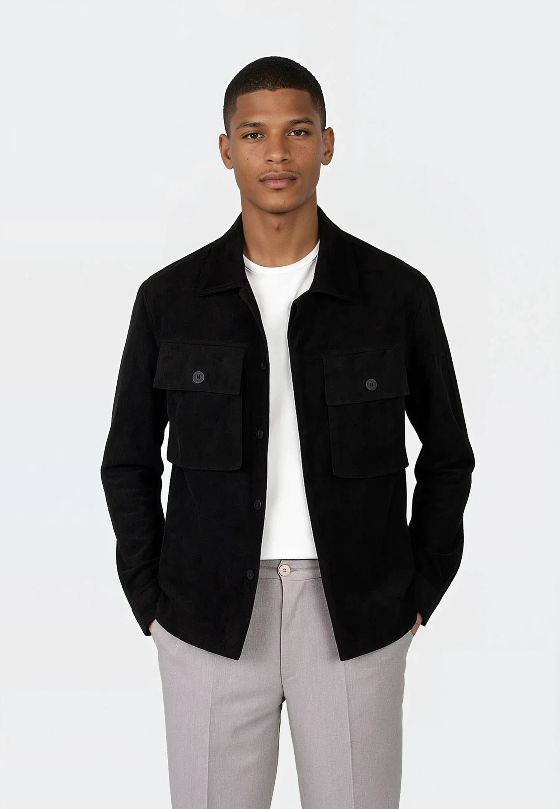Nash vegan suede jacket - Black