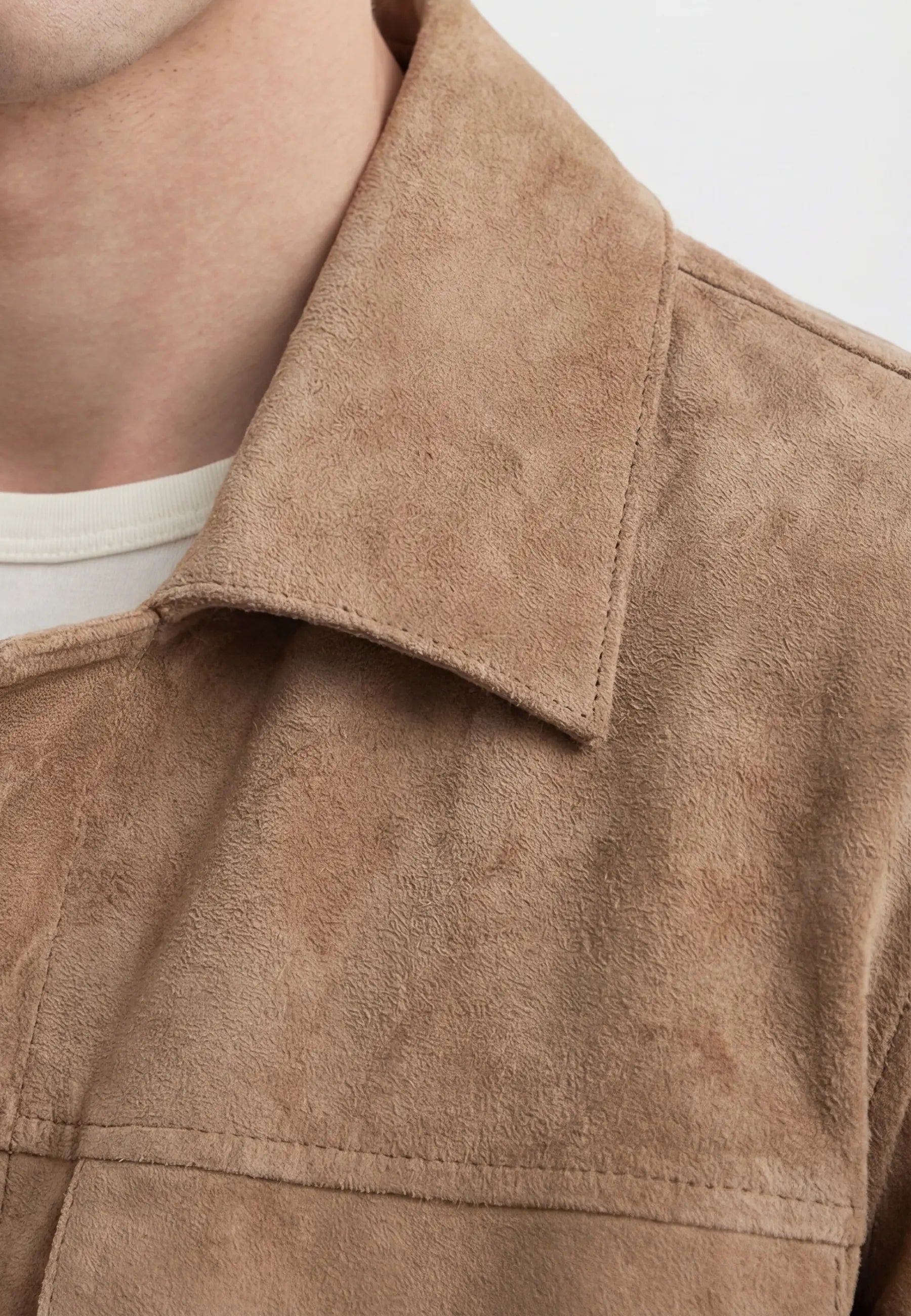 Nash vegan suede jacket - Brown