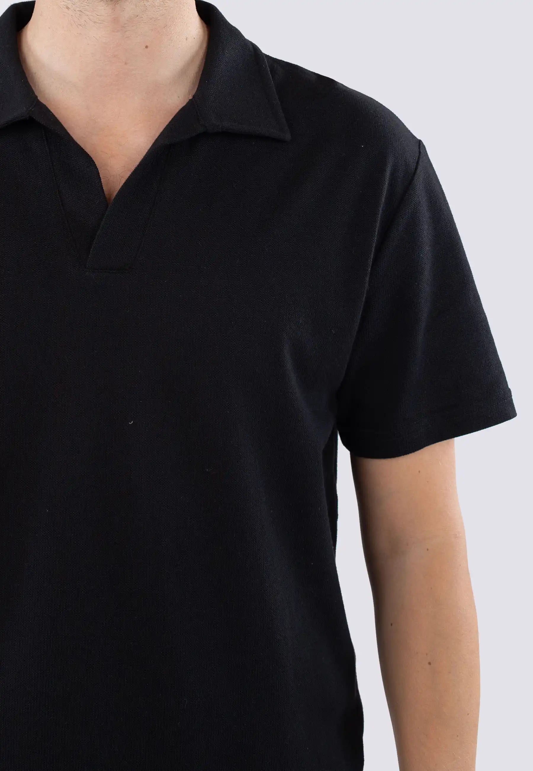 Nelson polo pique shirt - Black