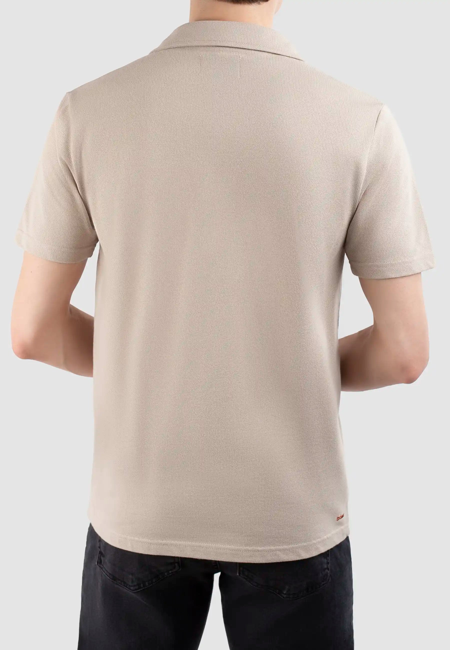 Nelson Polo Pique Shirt - Mojave Beige 2