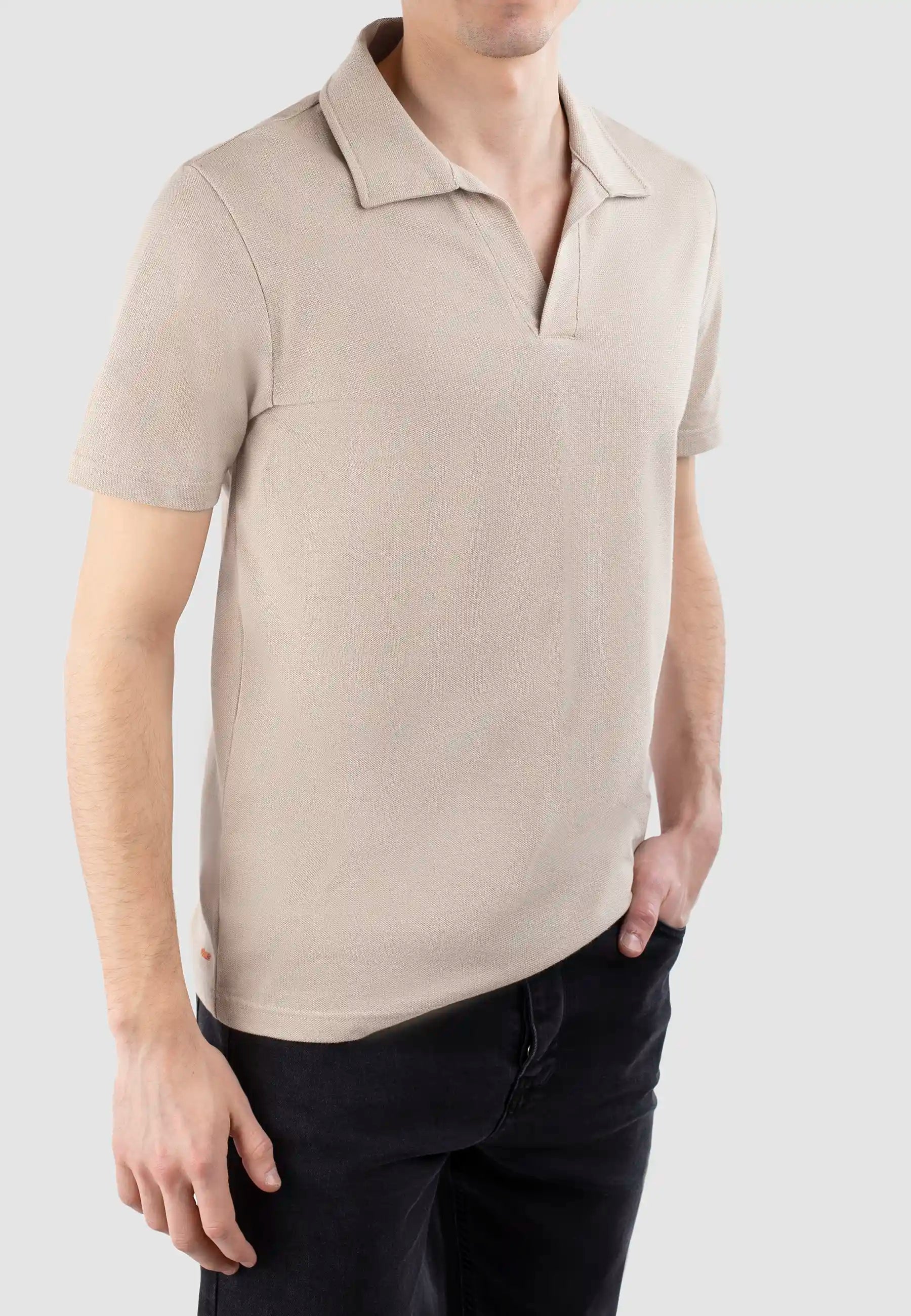 Nelson Polo Pique Shirt - Mojave Beige 3