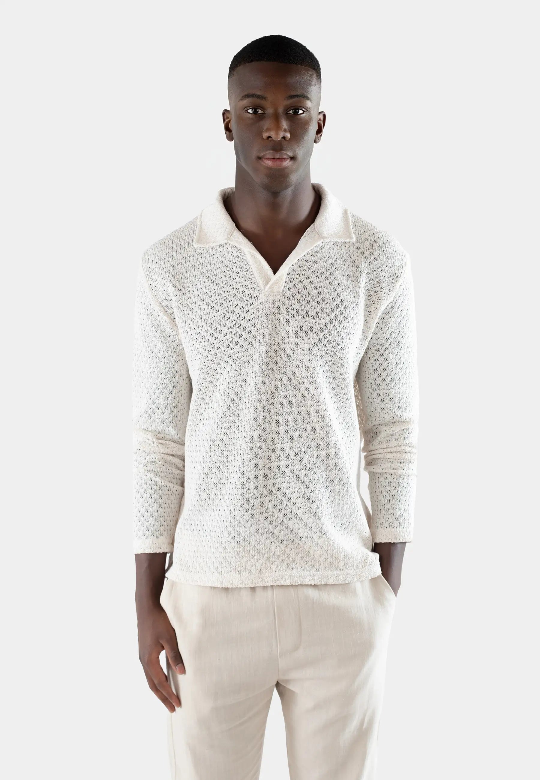 Nelson crochet shirt - White