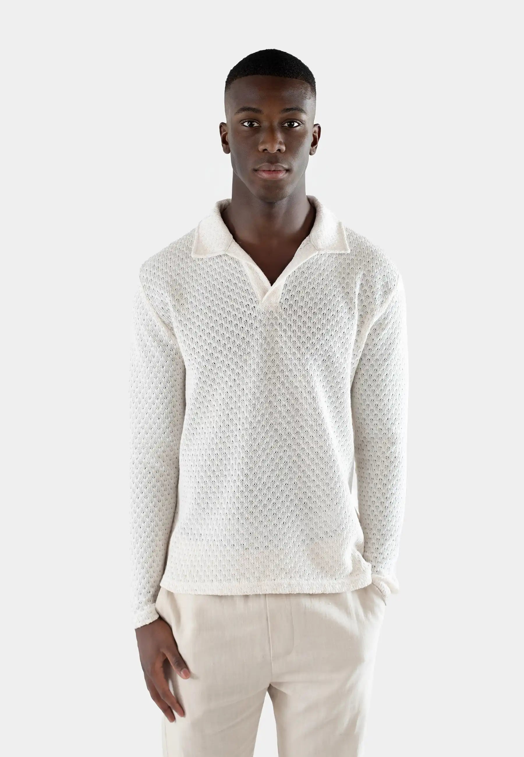 Nelson crochet shirt - off-white