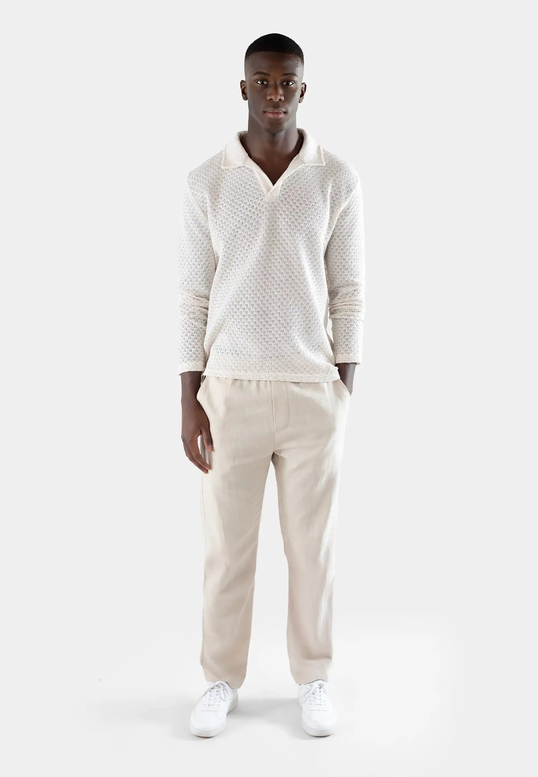 Nelson crochet shirt - White