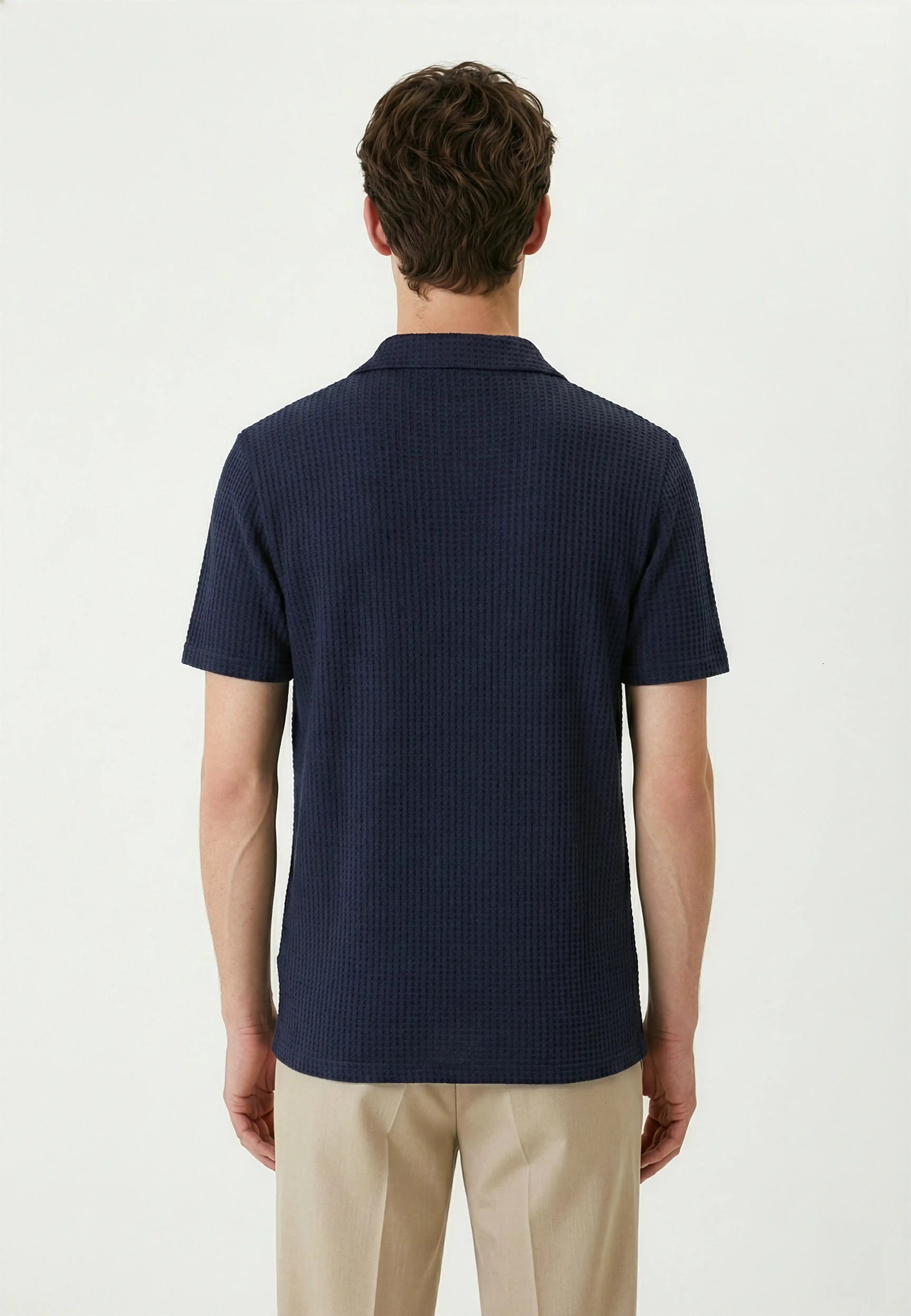 Nelson knitted polo - Blue