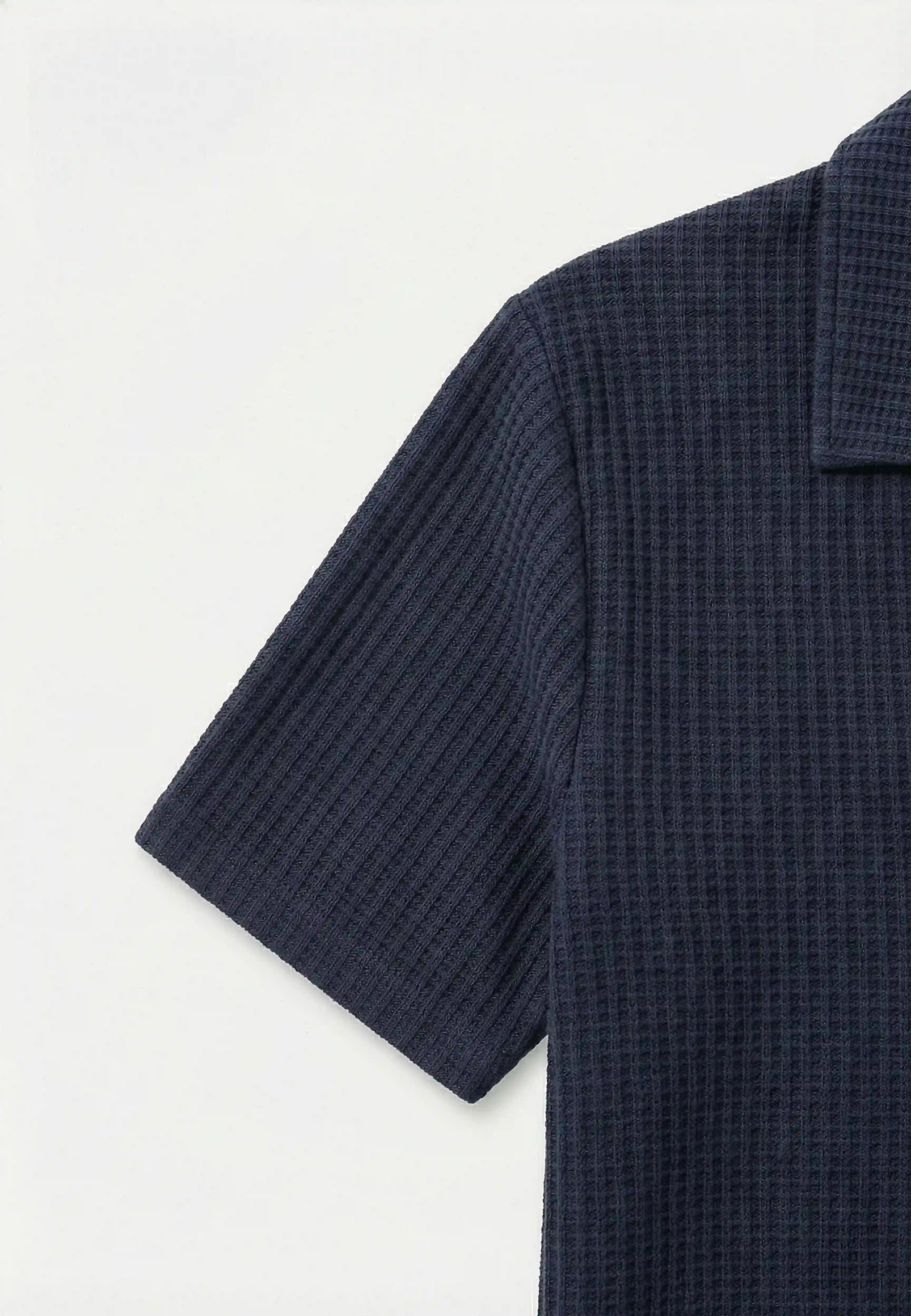 Nelson knitted polo - Blue