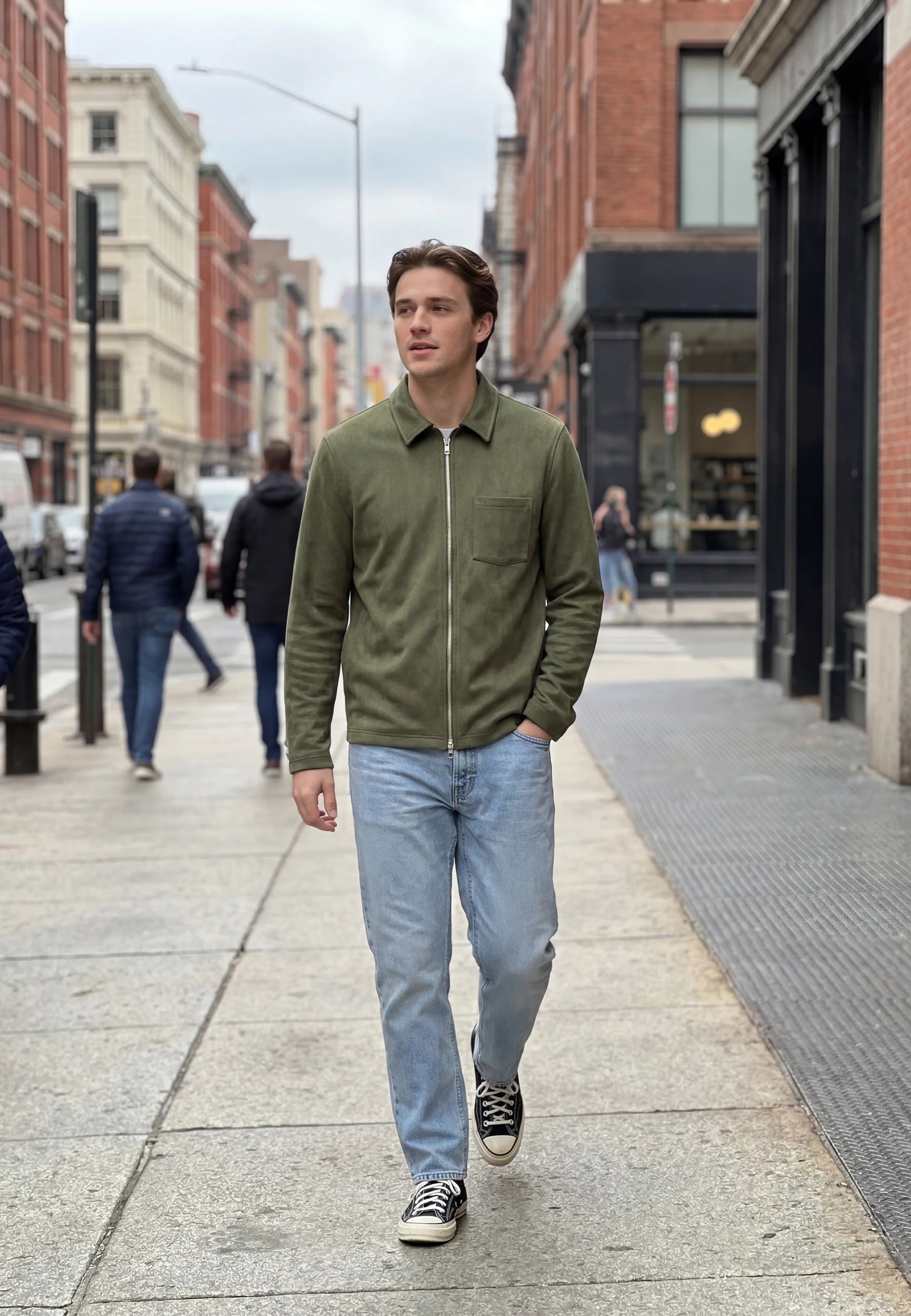 Neo vegan suede overshirt 2.0 - Green