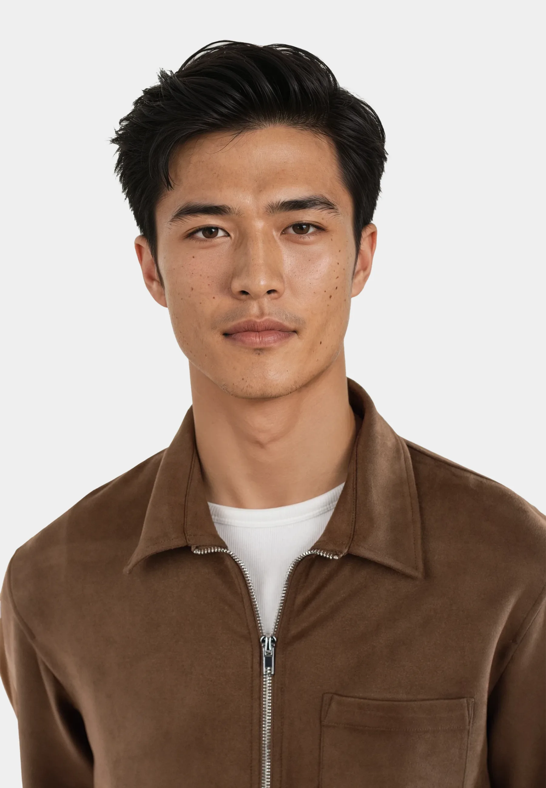 Neo vegan suede overshirt 2.0 - Brown