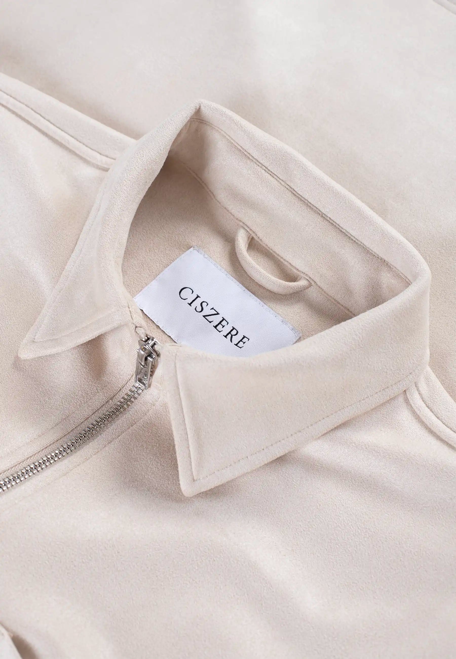 Neo vegan suede overshirt 2.0 - Beige