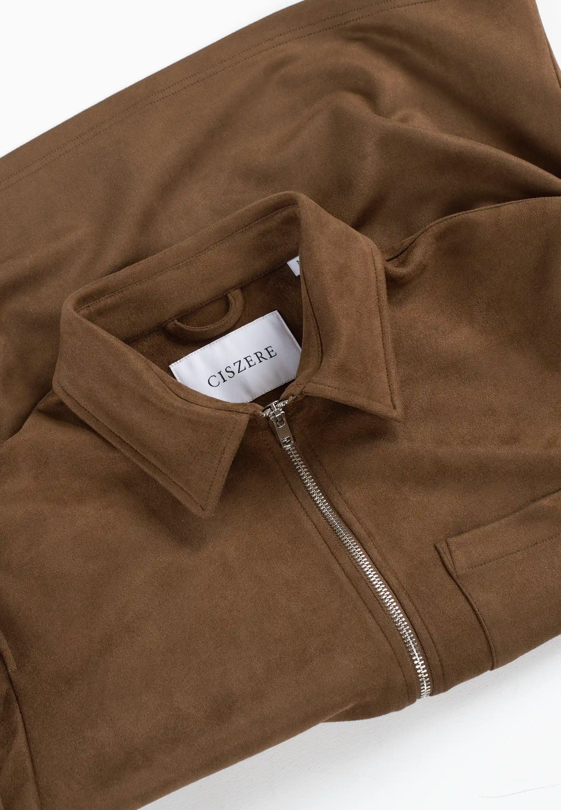 Neo vegan suede overshirt 2.0 - Brown