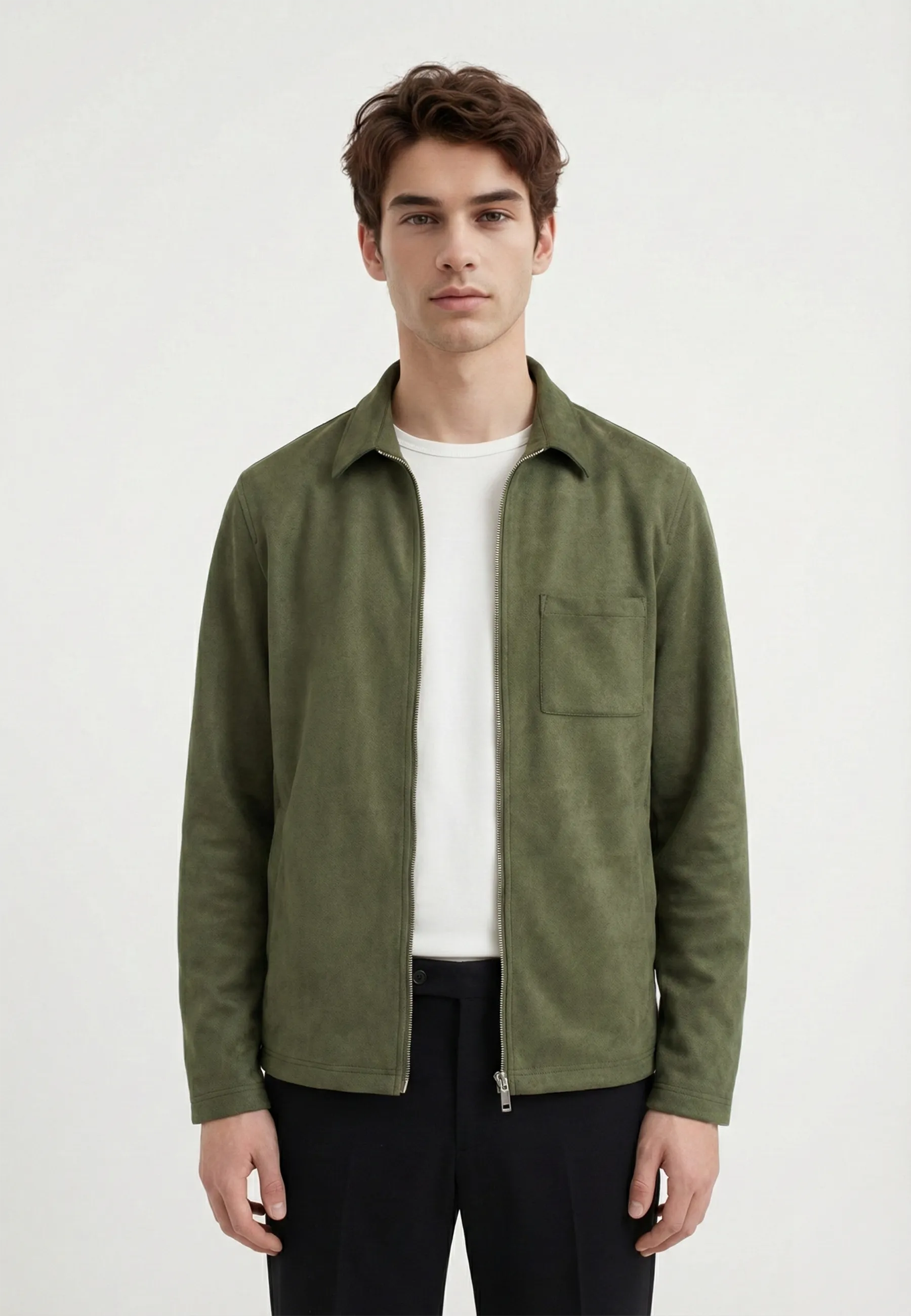 Neo vegan suede overshirt 2.0 - Green