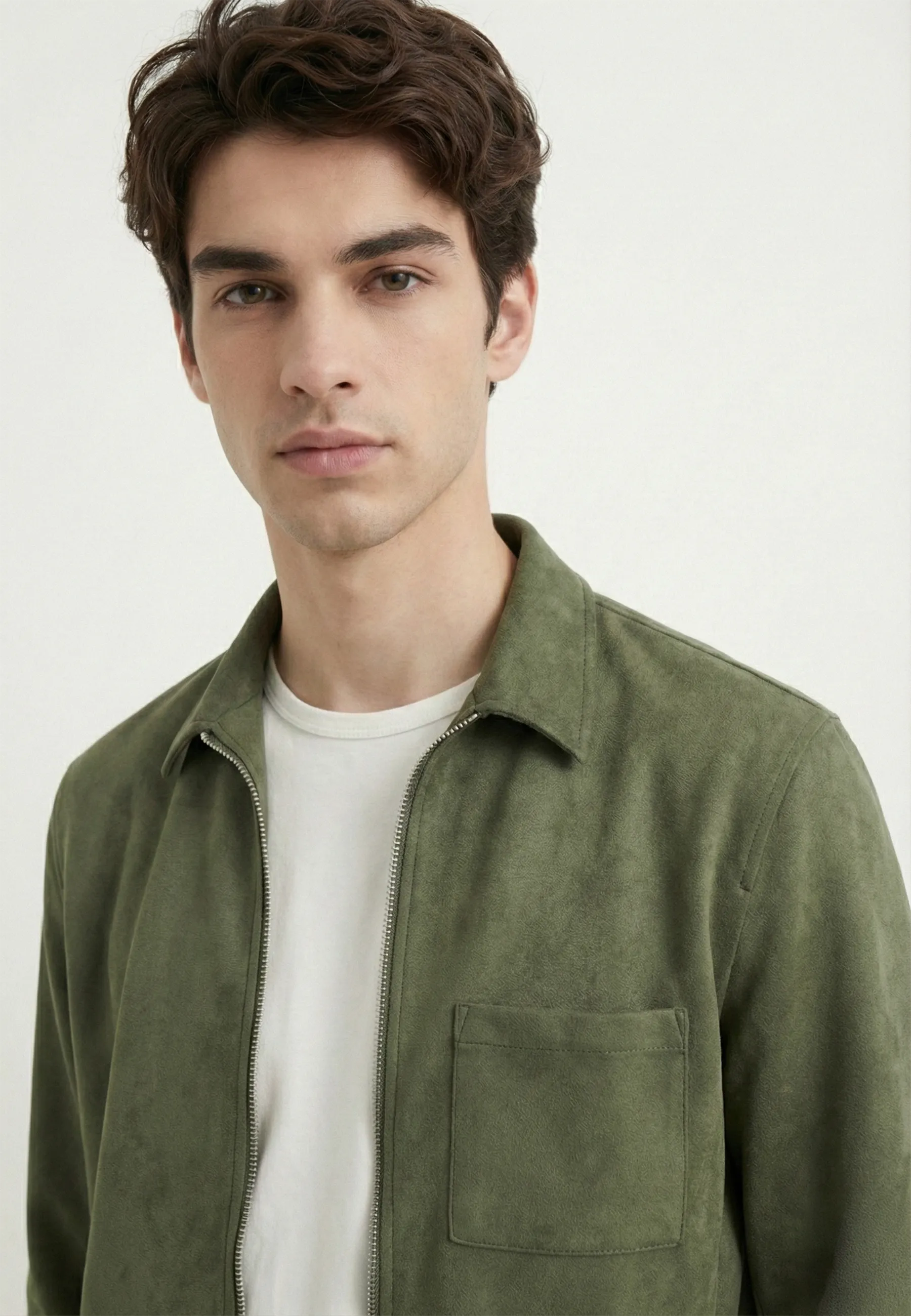 Neo vegan suede overshirt 2.0 - Green