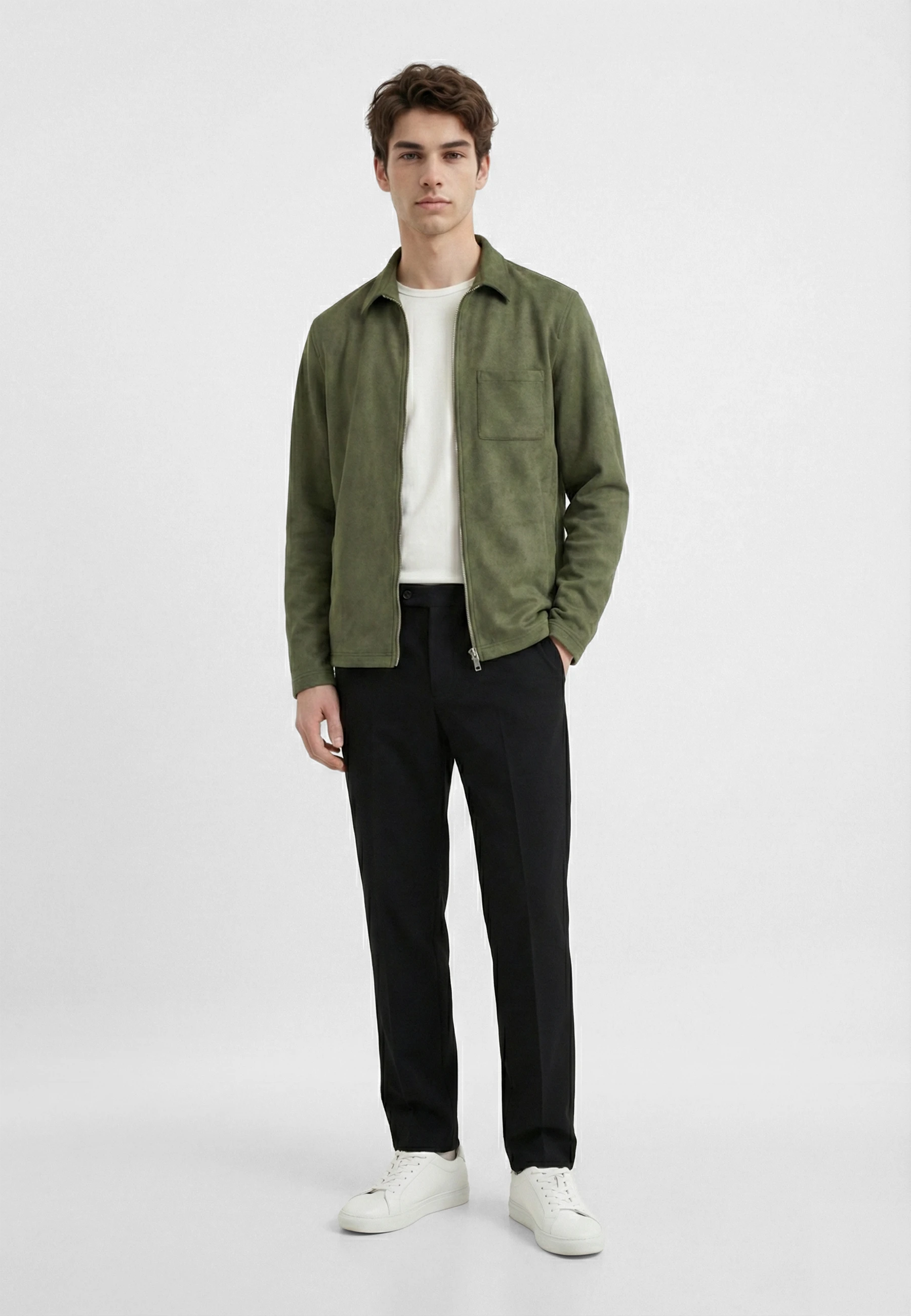 Neo vegan suede overshirt 2.0 - Green