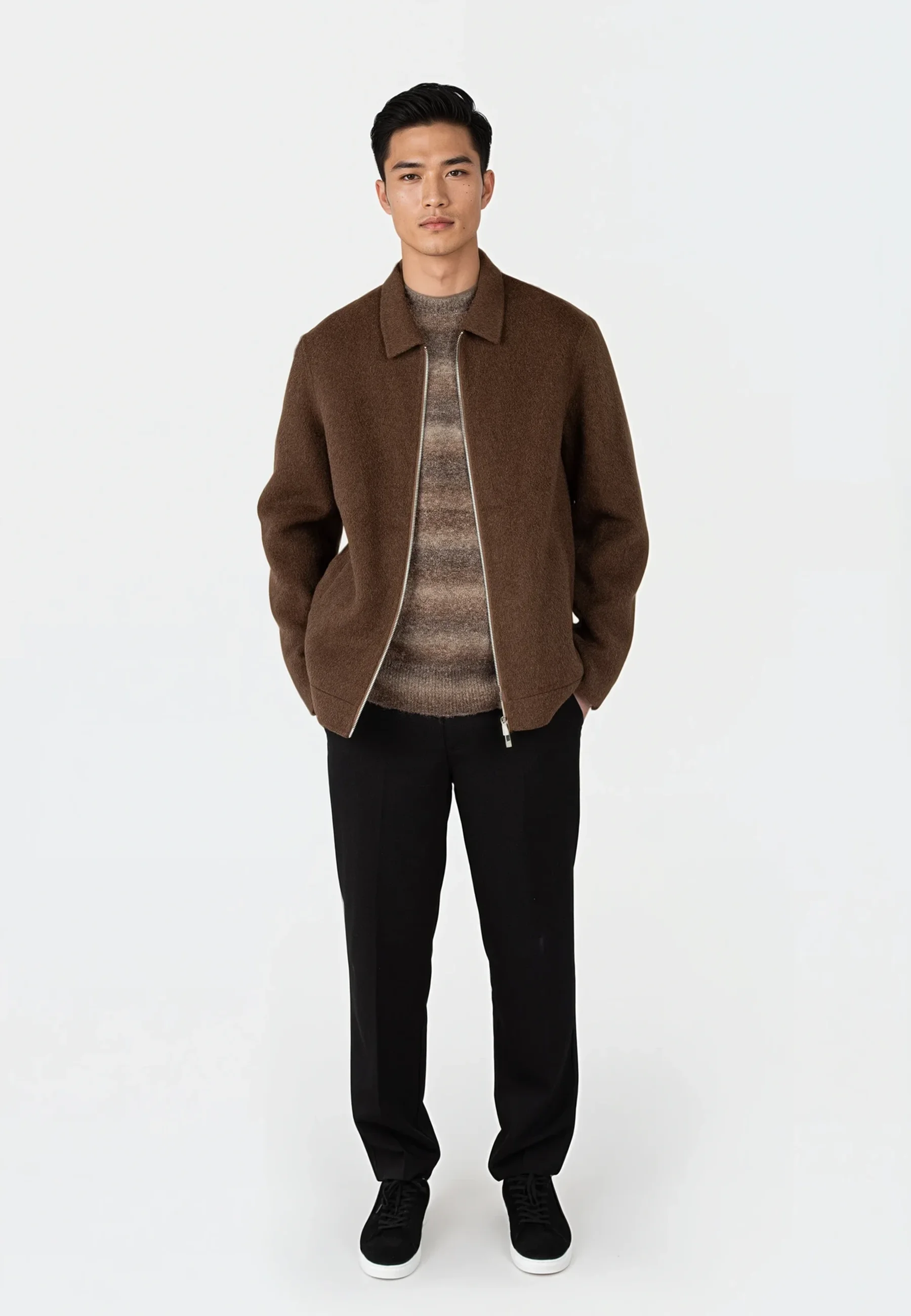 Quinn wool jacket - Brown
