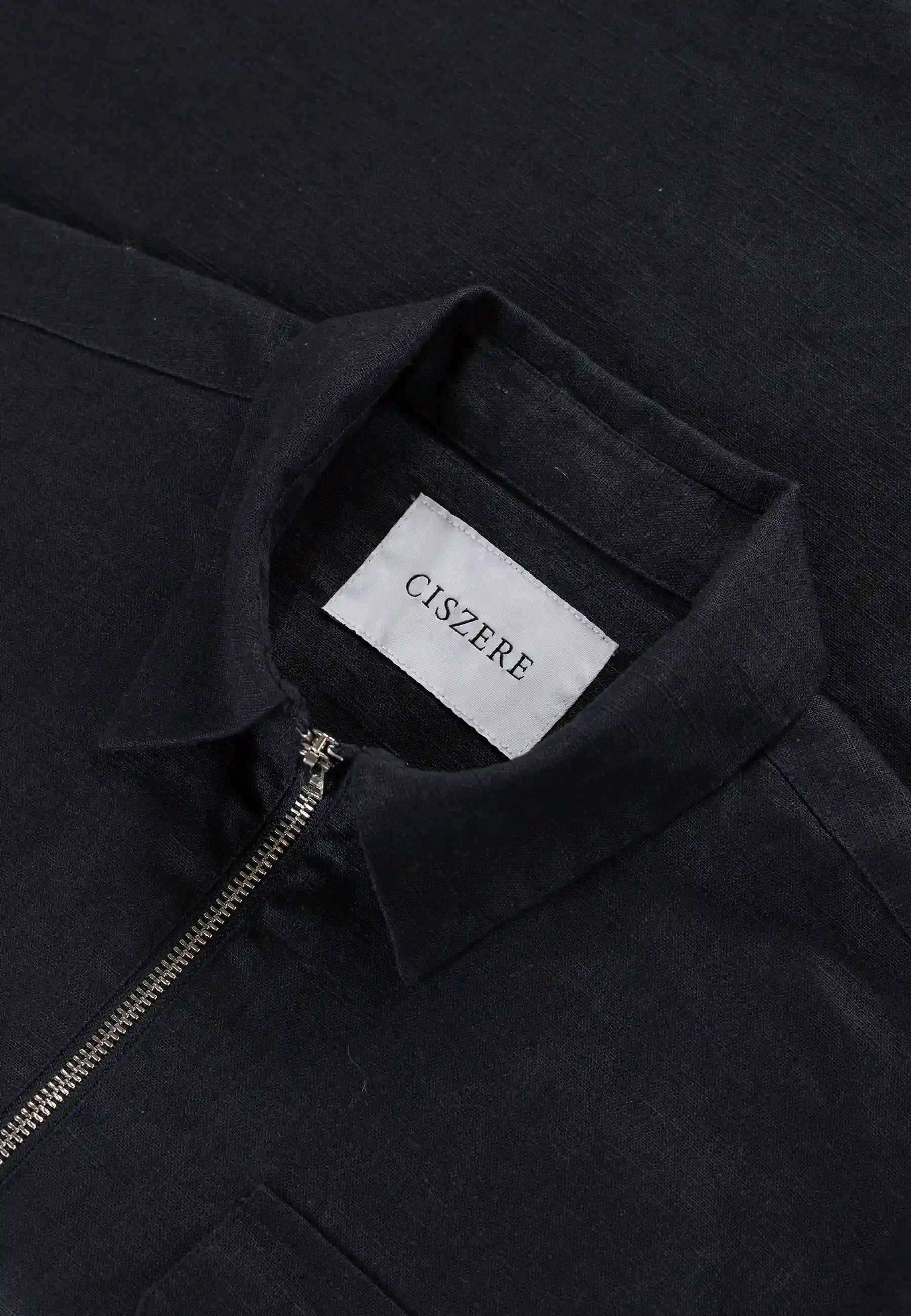 Quincy linen overshirt - Blue
