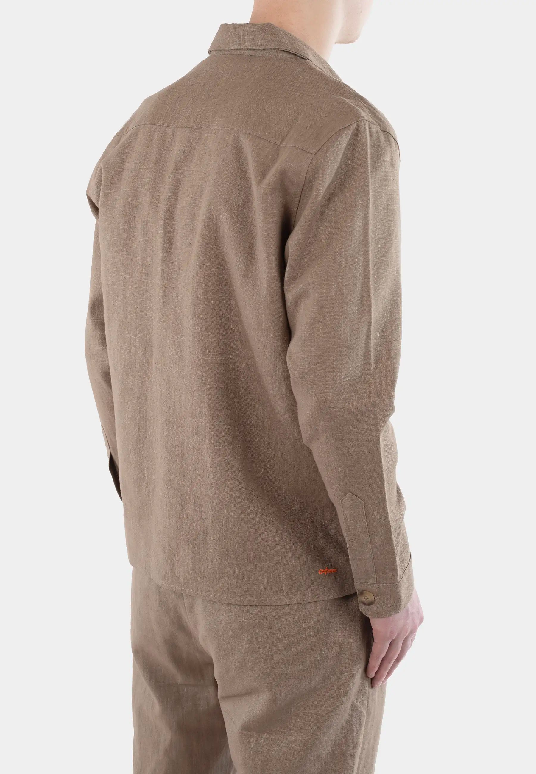 Linen zip set - Cappuchino