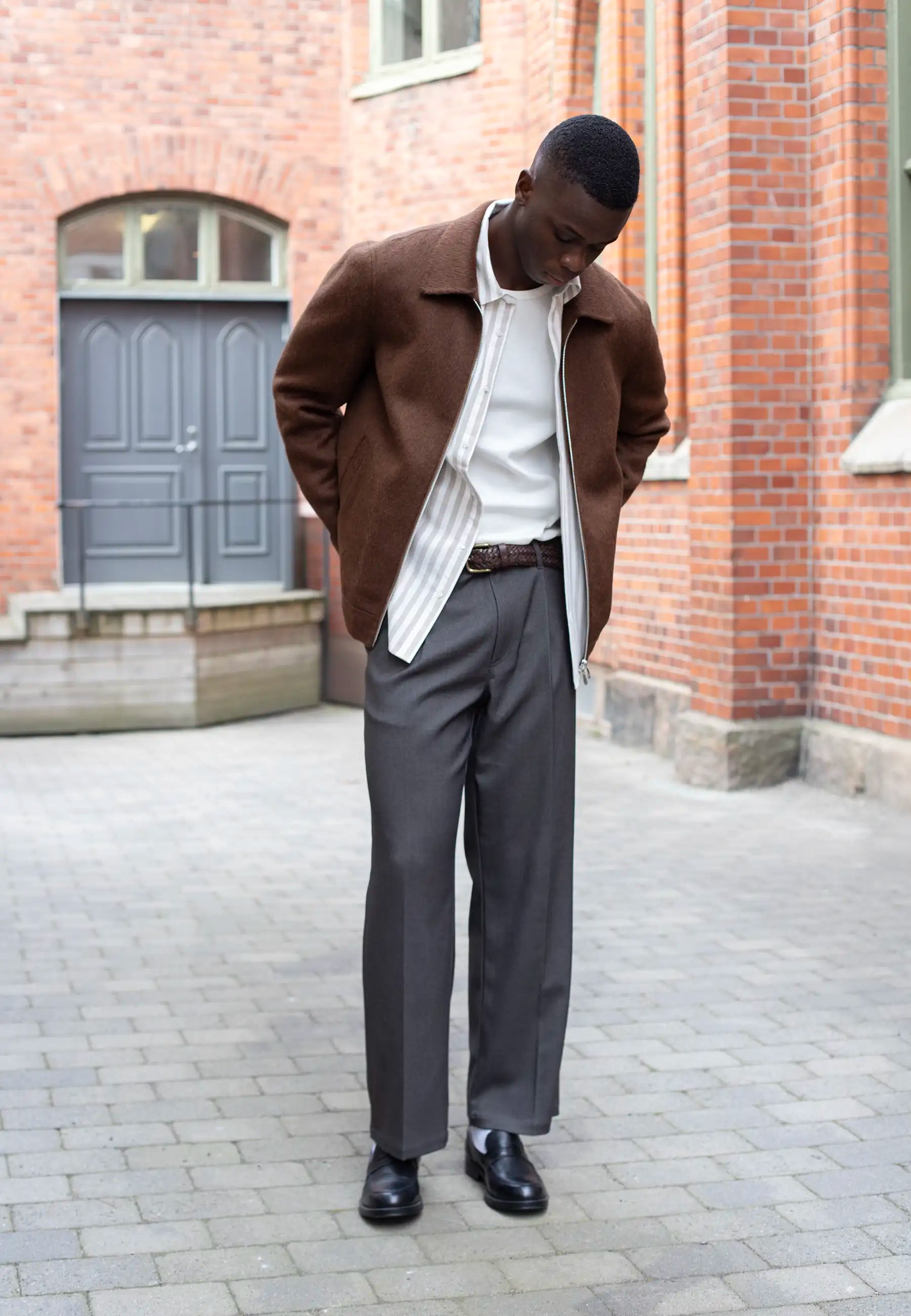 Quinn wool jacket - Brown