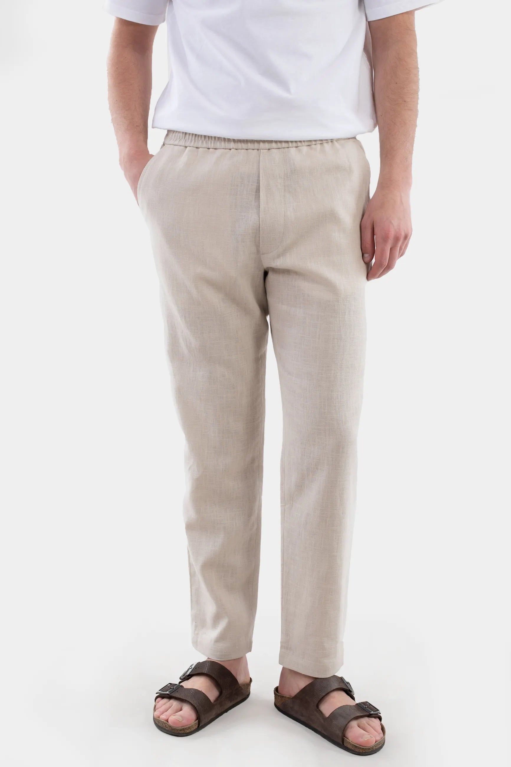 Harlow linnebyxor - Beige