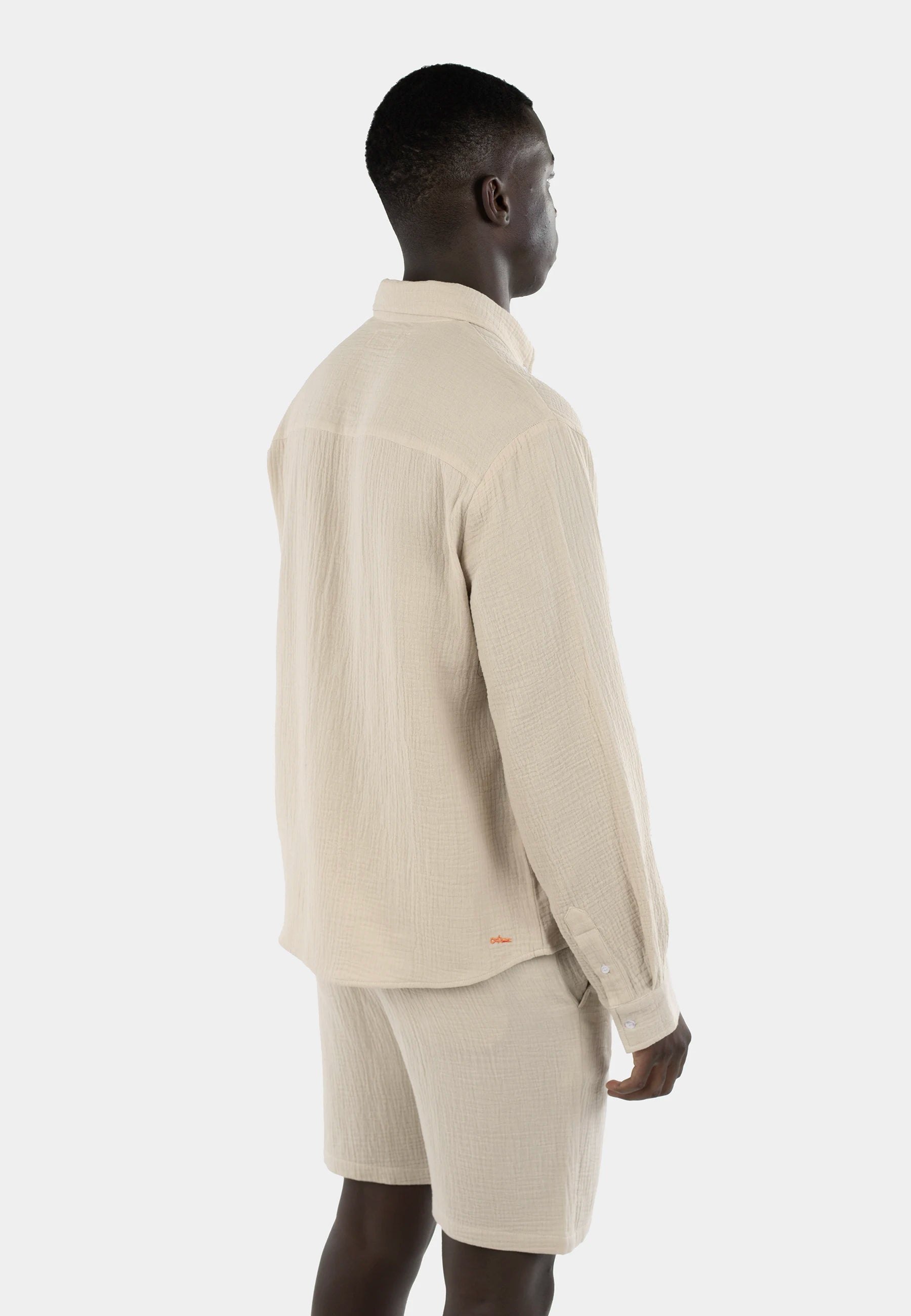 Gauze shirt set - Beige