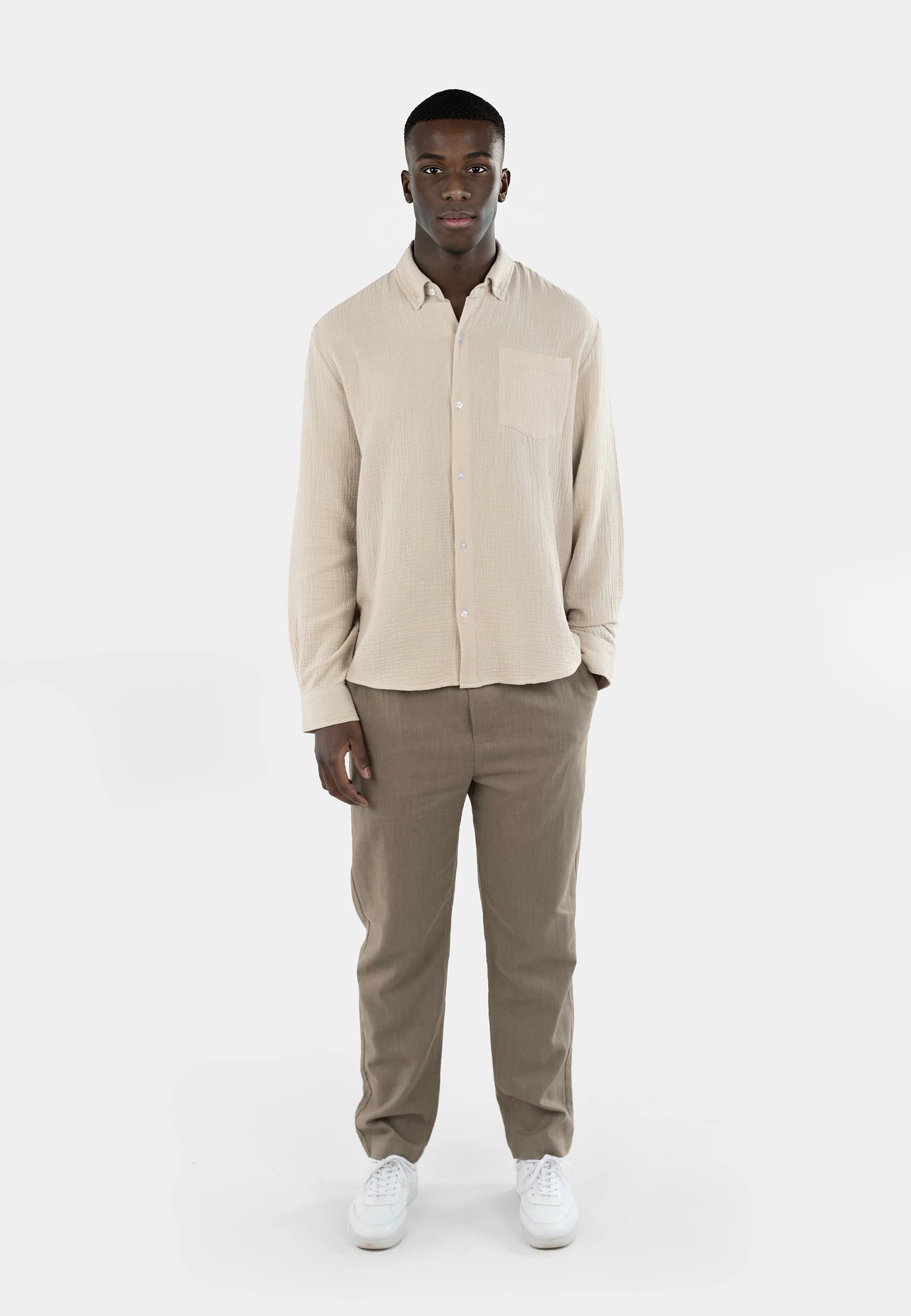 Theo gauze shirt - Beige
