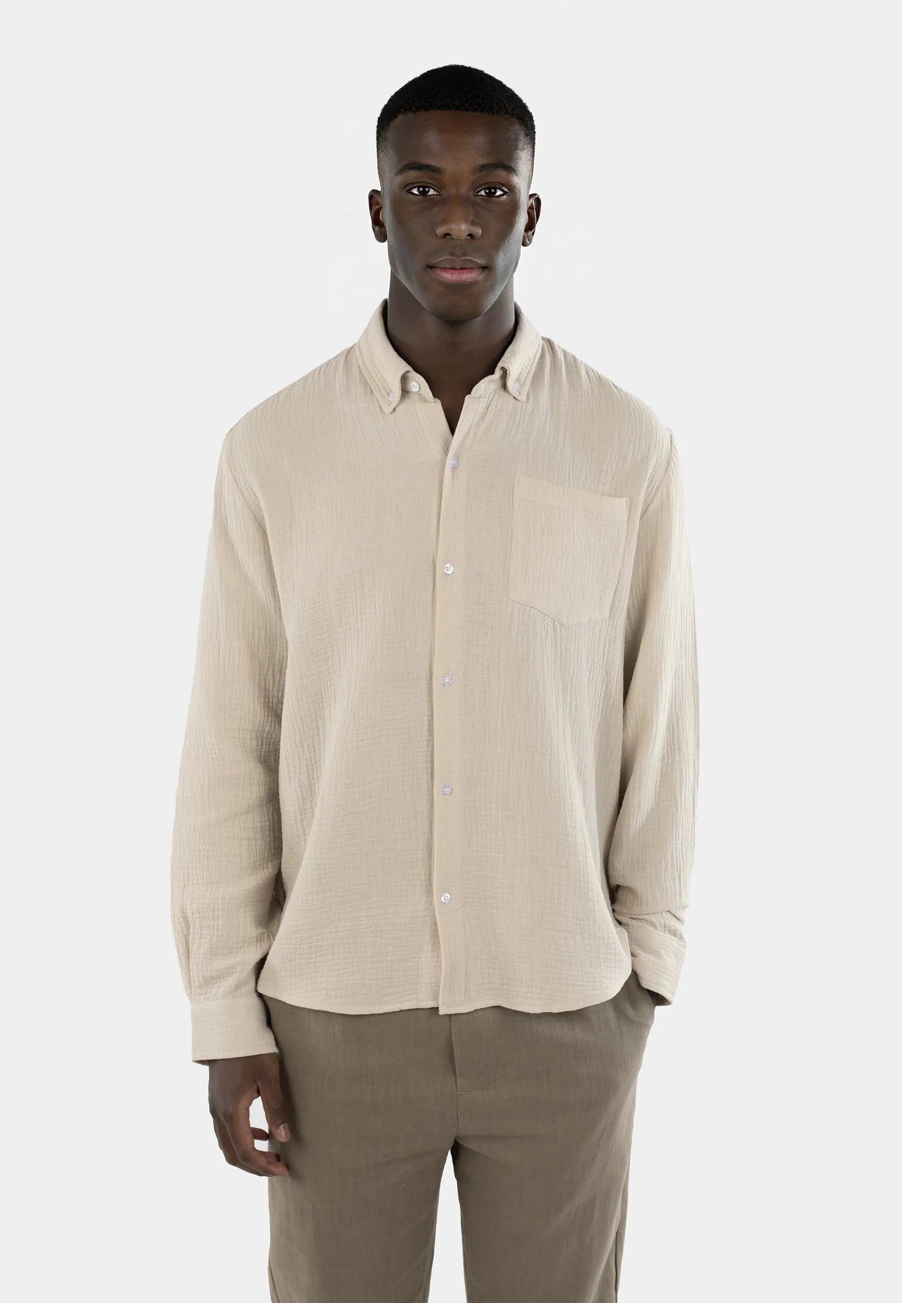Theo gauze shirt - Beige