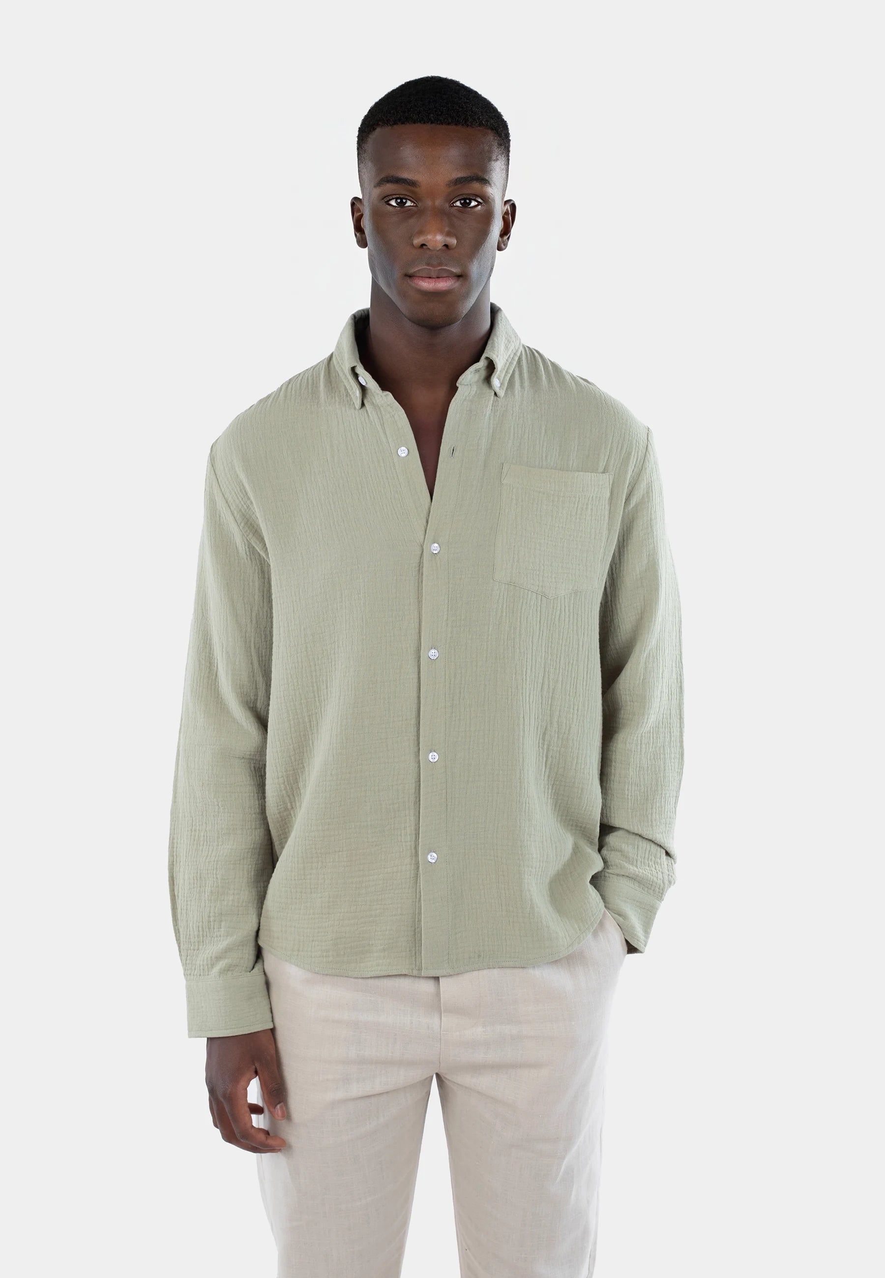 Theo gauze shirt - Green