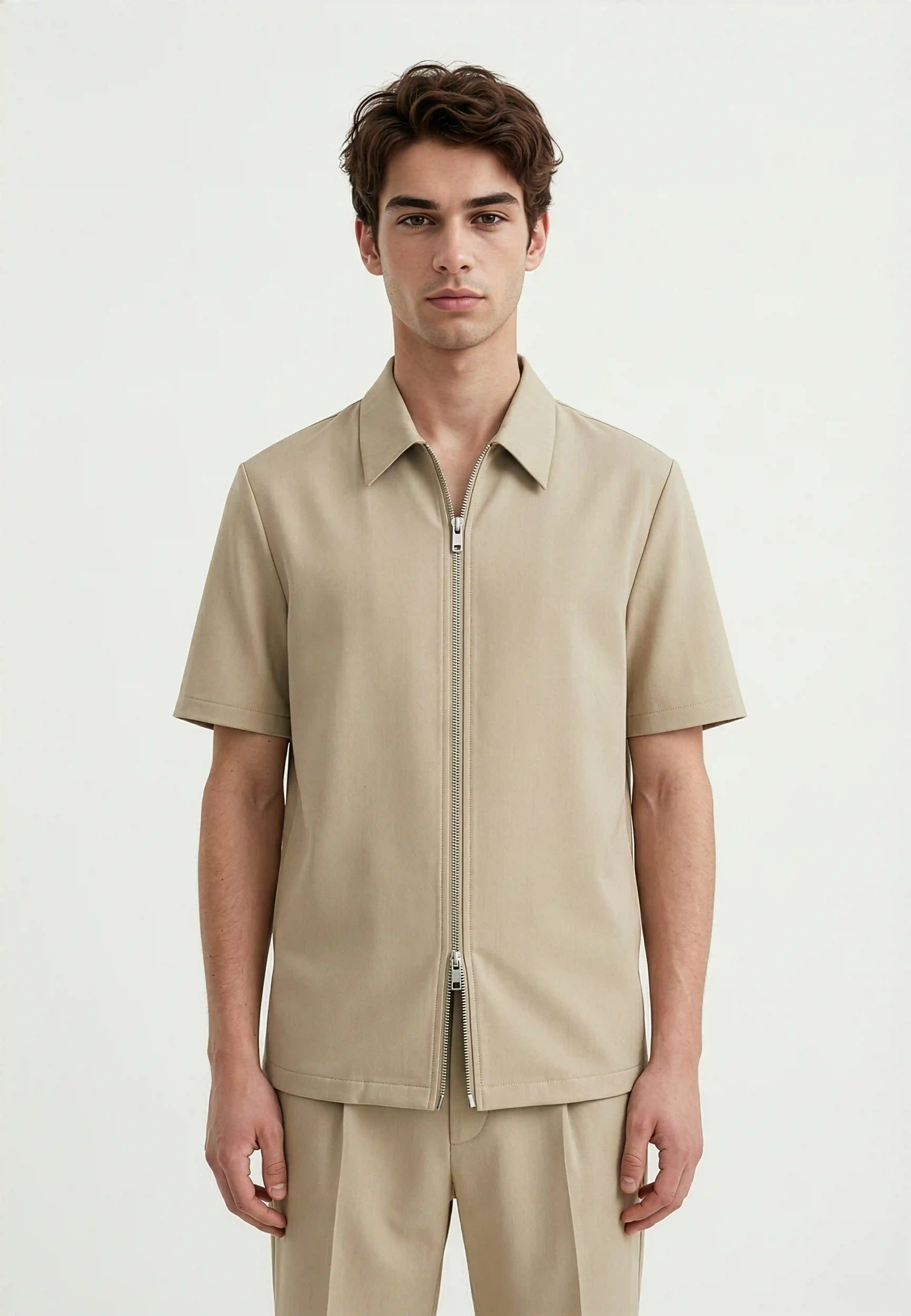 Vander zip shirt - Beige