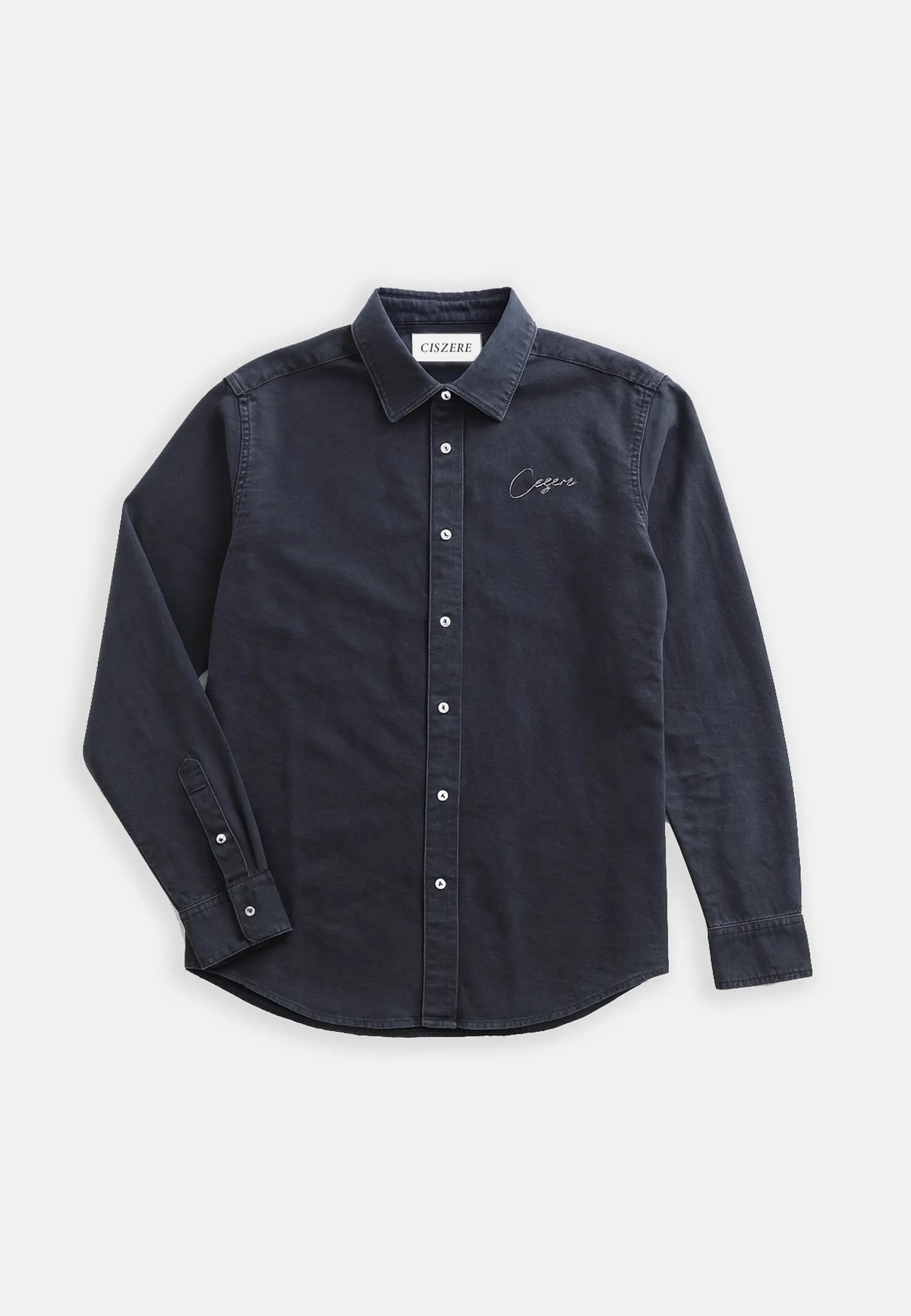 Algot washed oxford shirt - Blue, flat lay