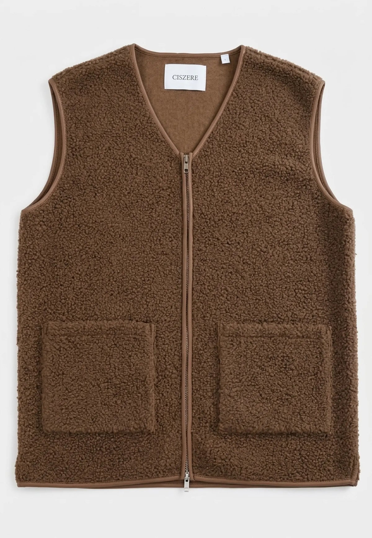 Avery boucle vest - Brown, flat lay