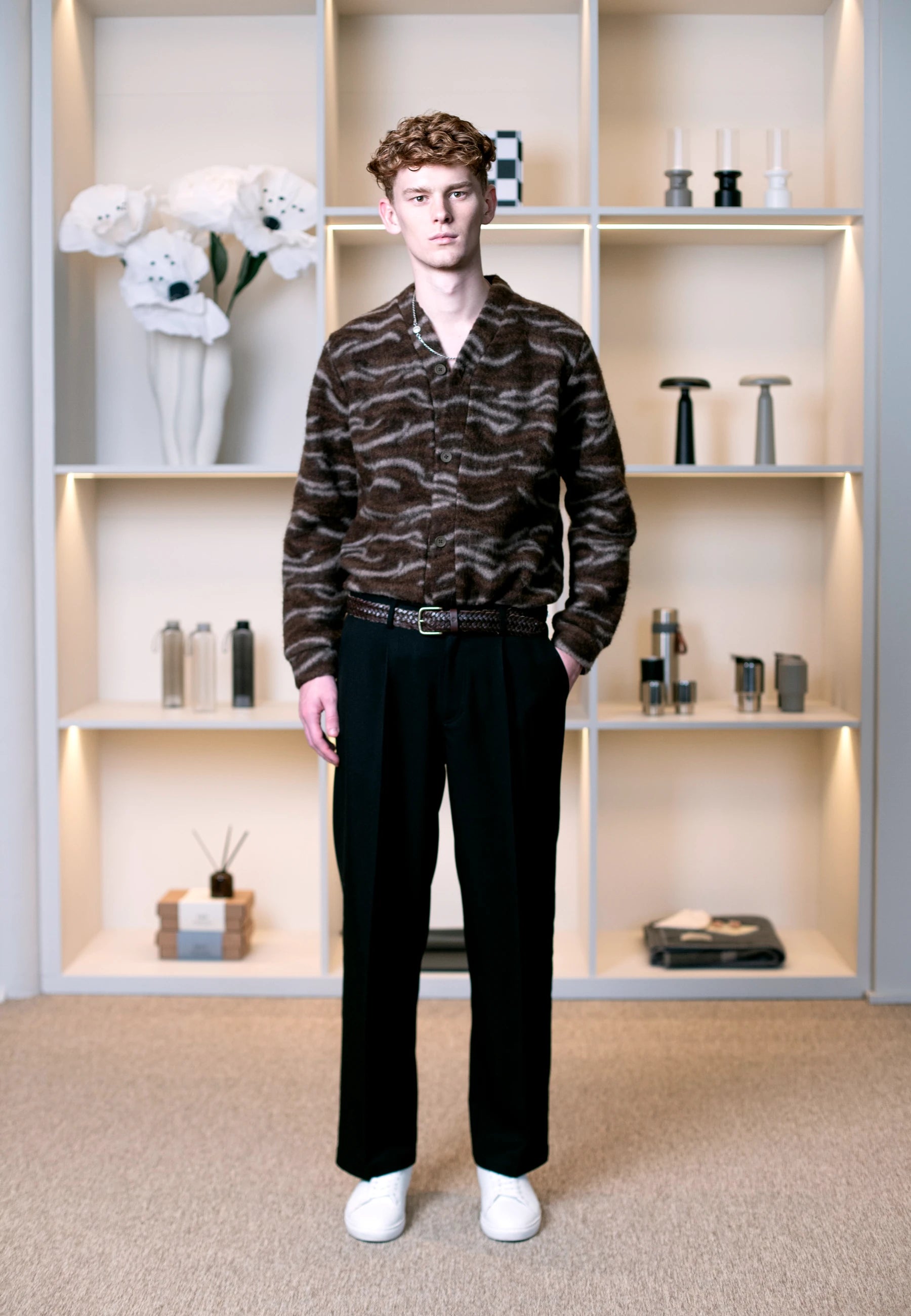 Ciszere AW26 Past Forward - patterned knit with black trousers