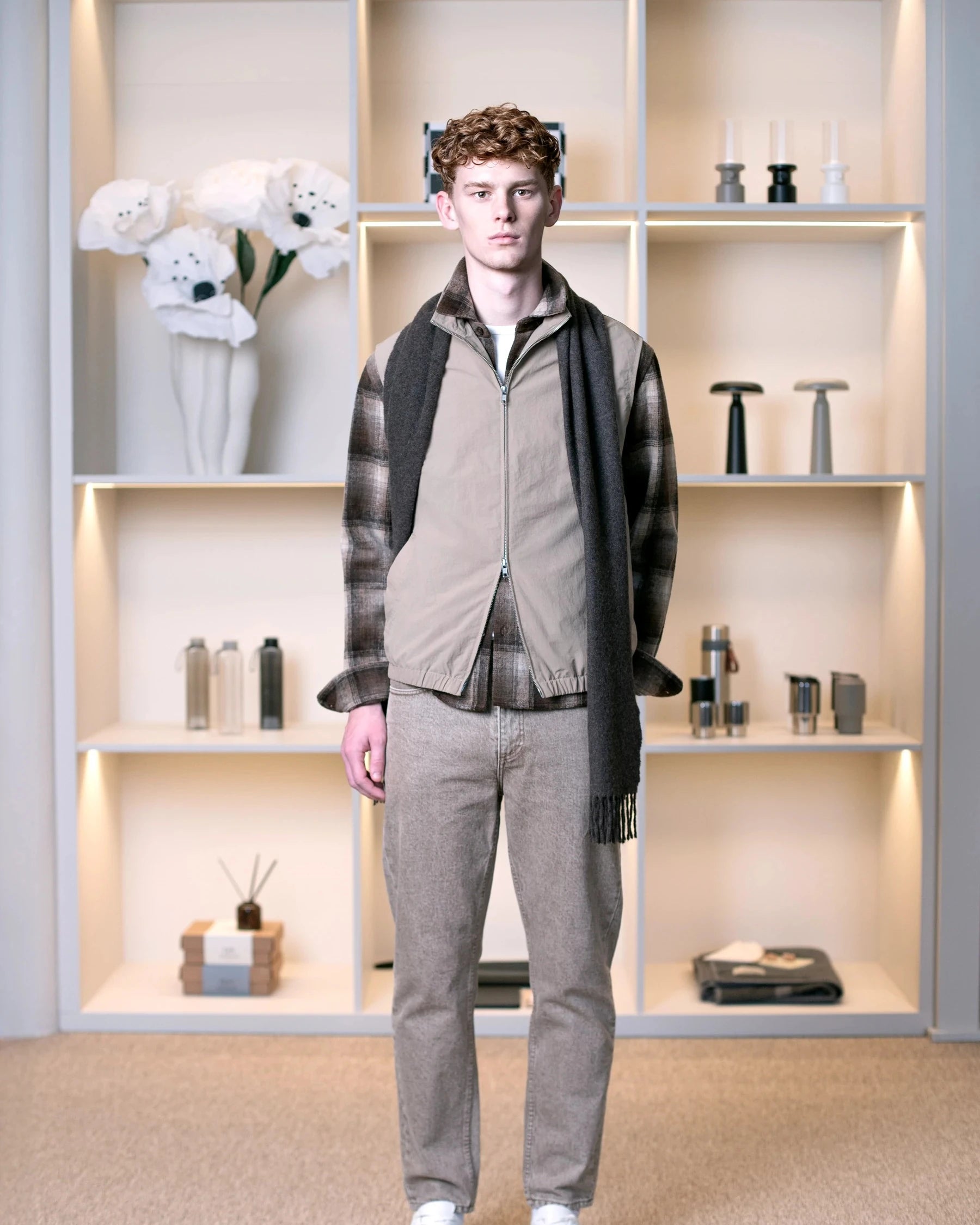 Ciszere AW26 Past Forward - checked shirt with beige vest