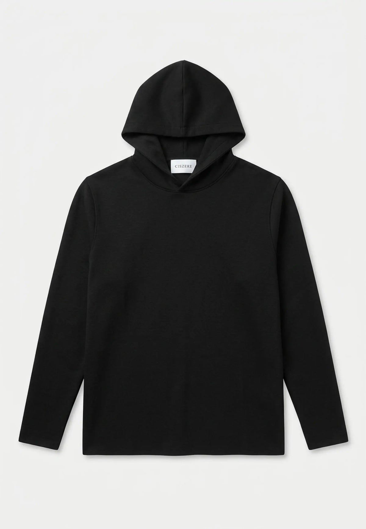 Cedric knitted hoodie - Black, flat lay