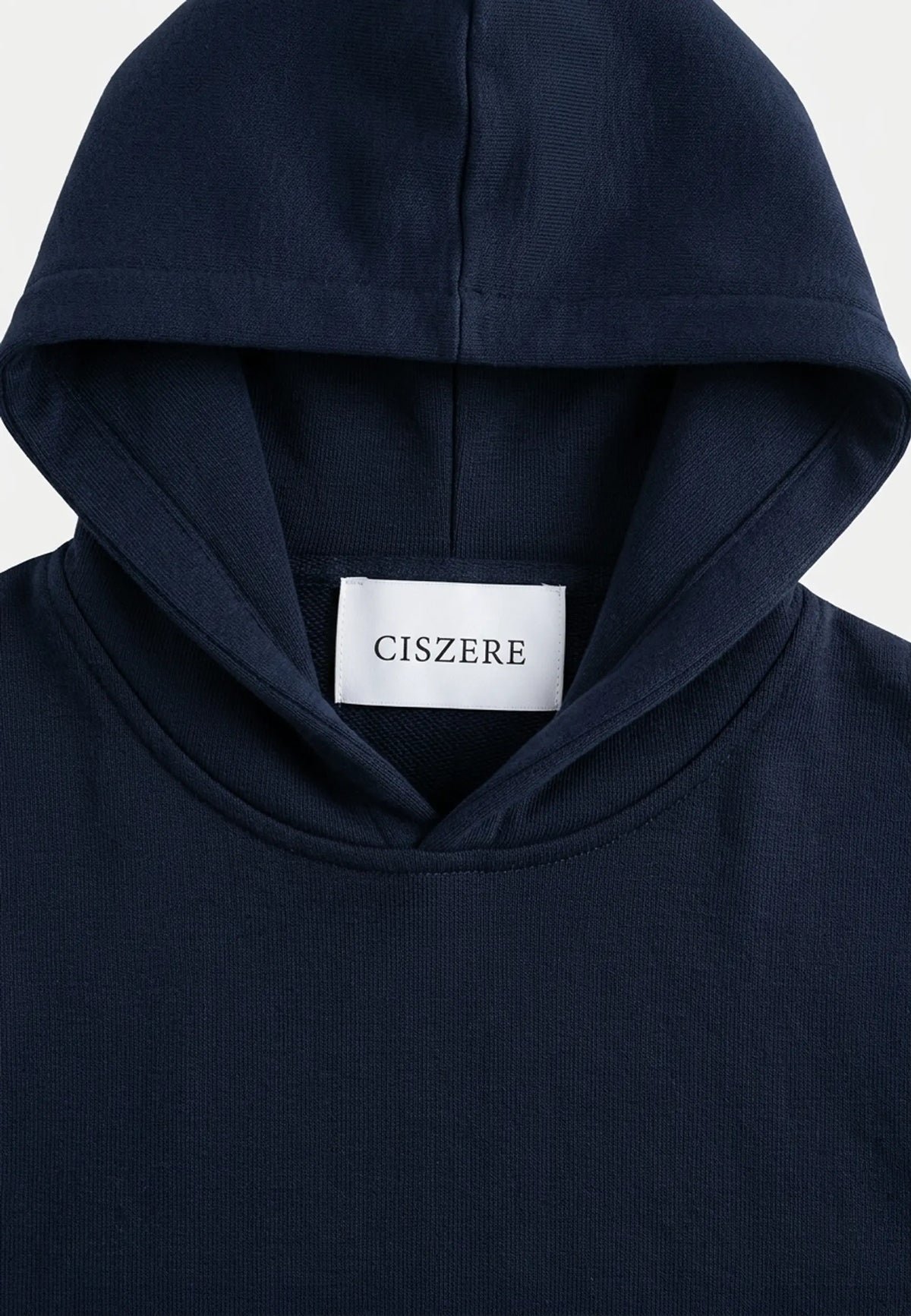 Cedric knitted hoodie - Navy, flat lay