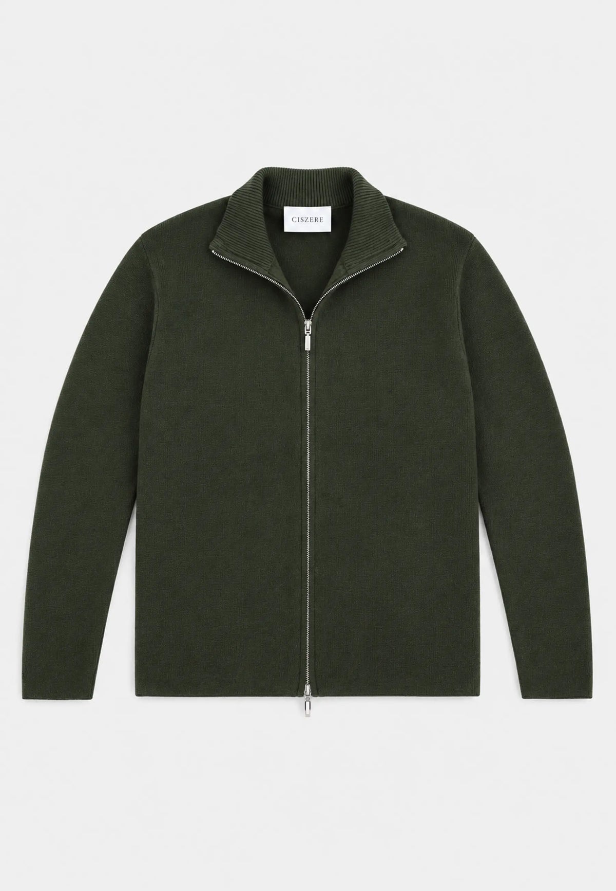 Cemal knitted high collar - Green, on model