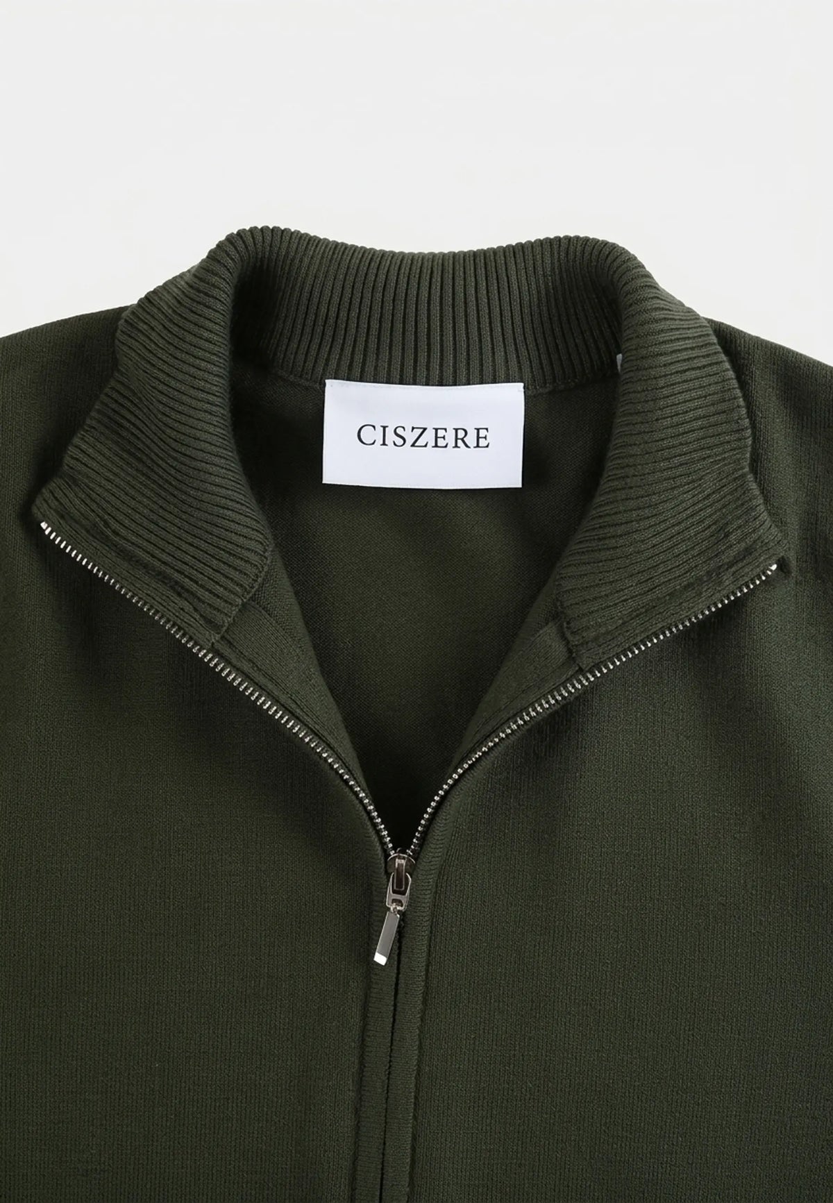 Cemal knitted high collar - Green, flat lay