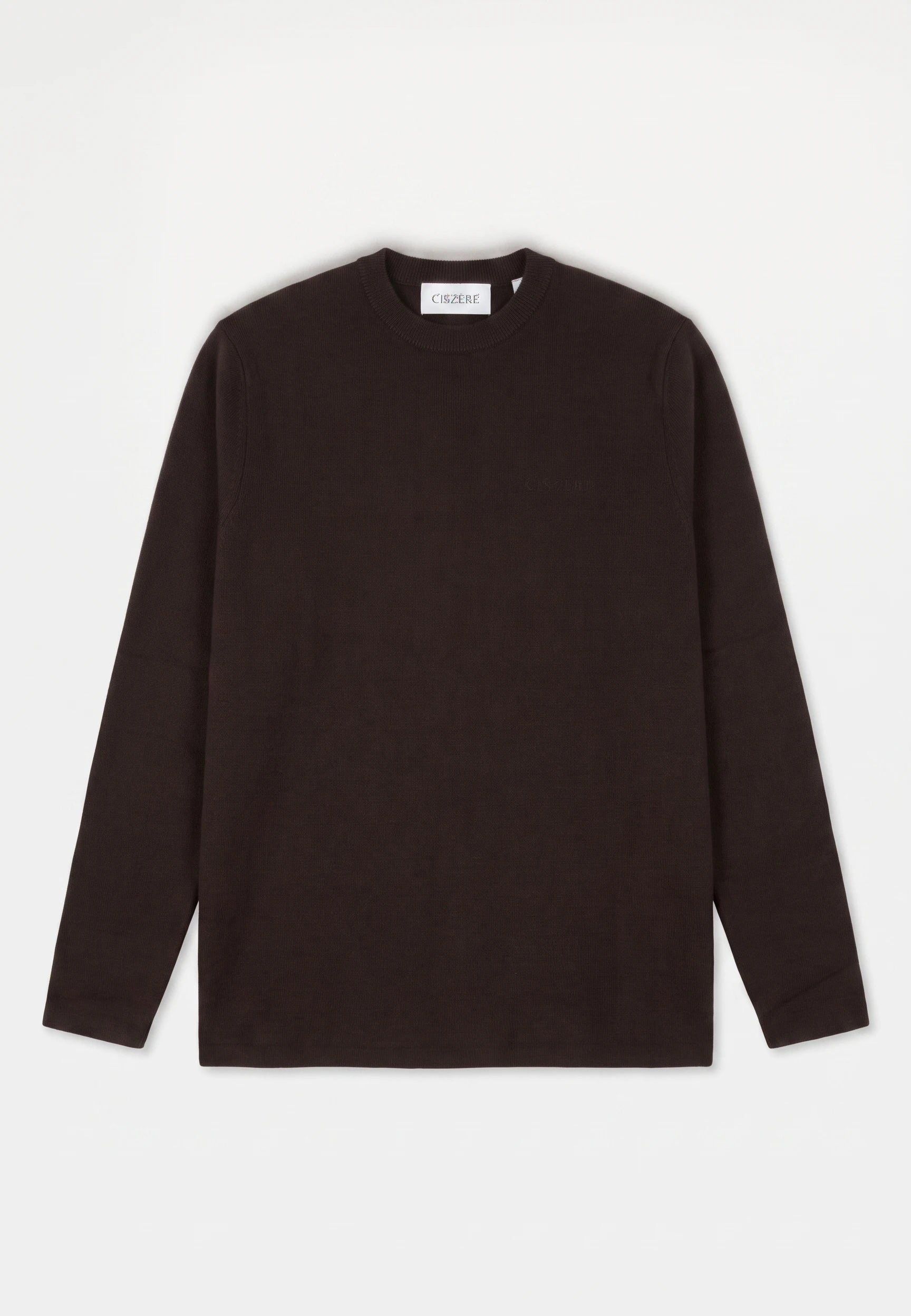 Clark knitted crewneck- Java, flat lay