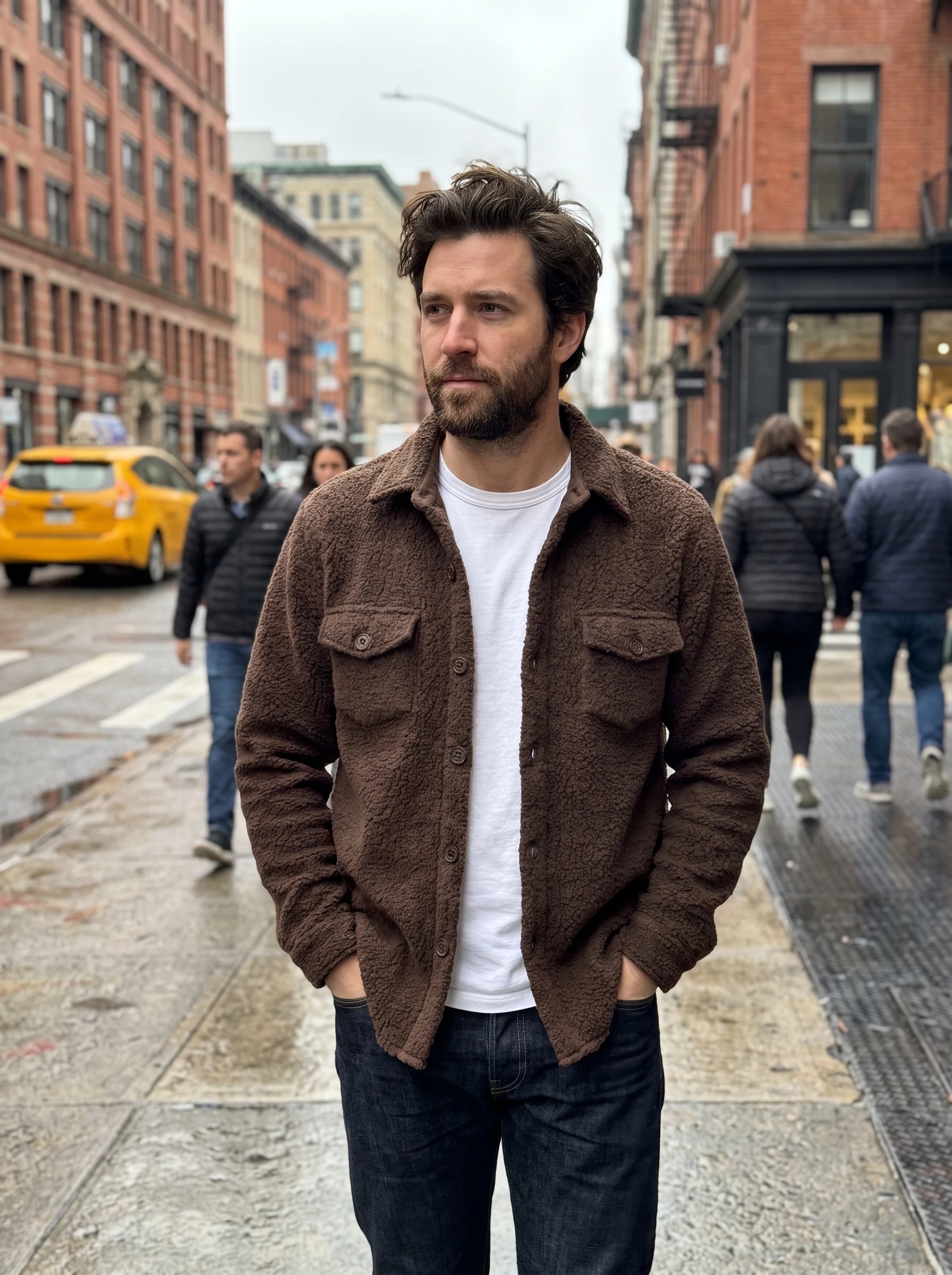 Dani boucle overshirt - Brown