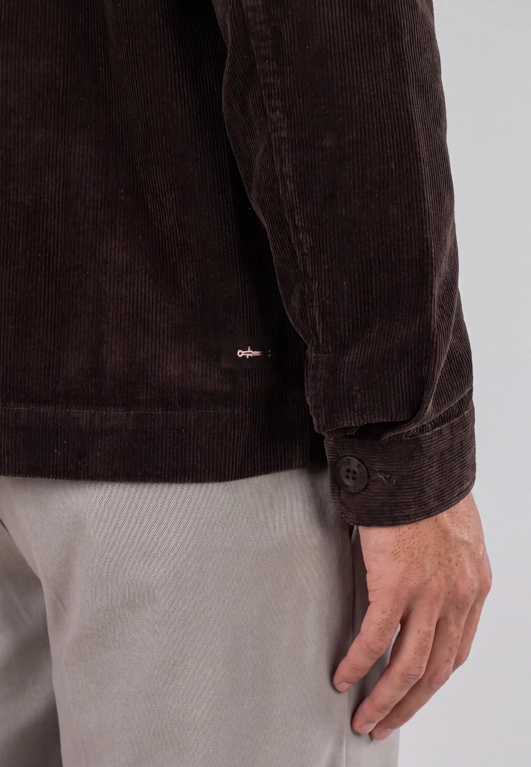 Dylan cord overshirt 3.0 - Brown, detail view