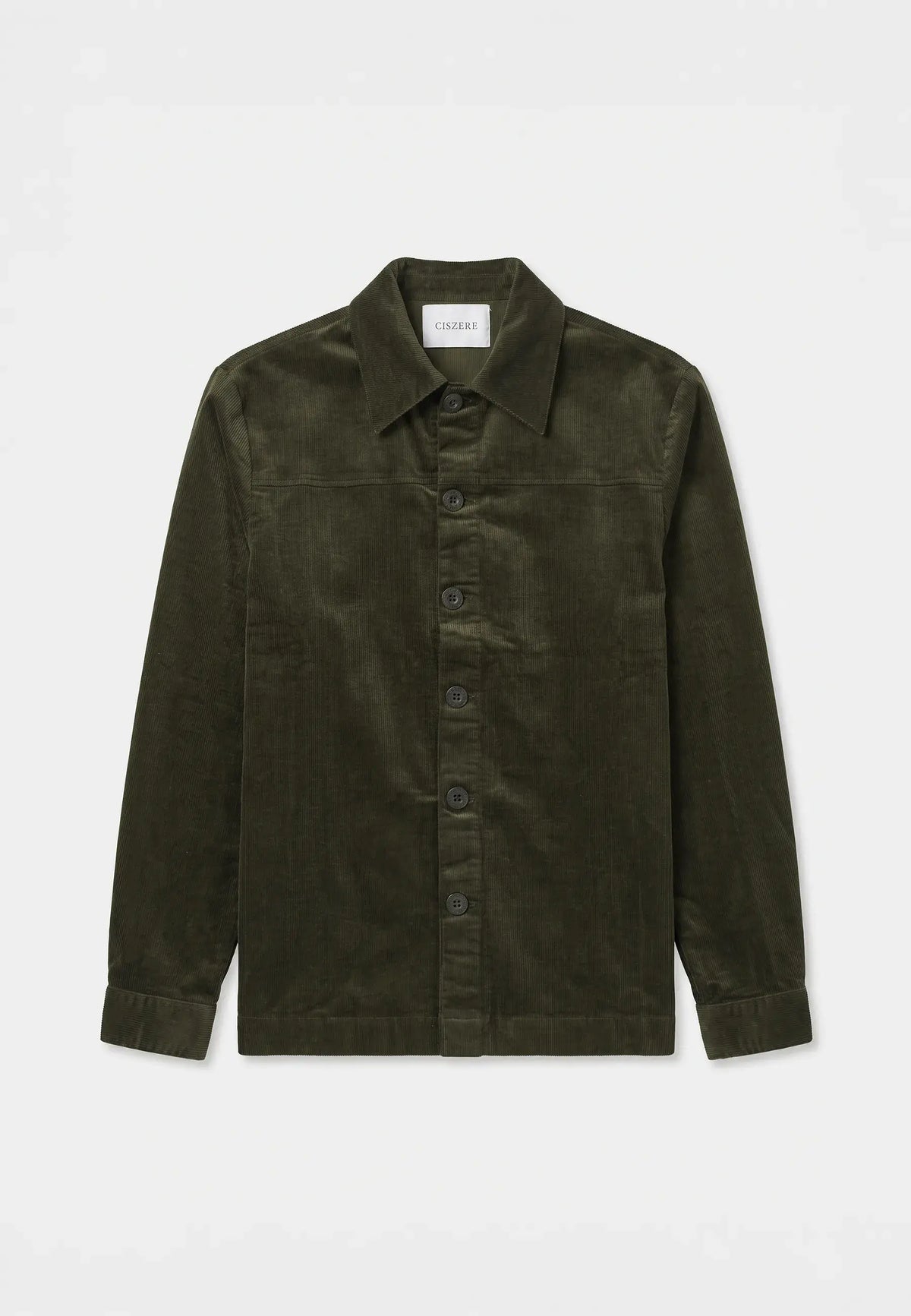 Dylan cord overshirt 3.0 - Green, flat lay