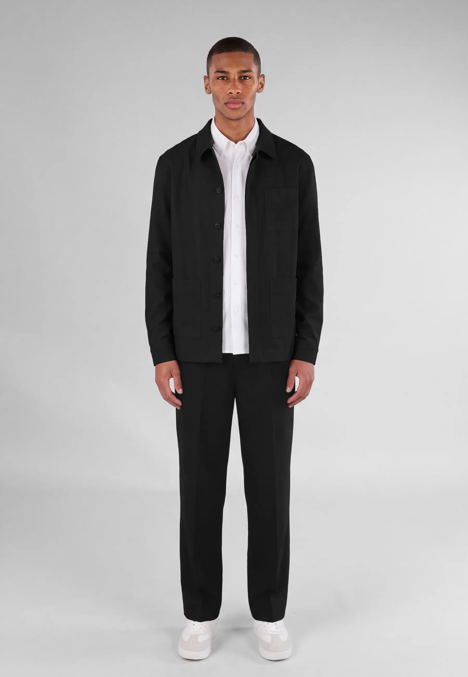 Elis heavy overshirt - Black, detail view