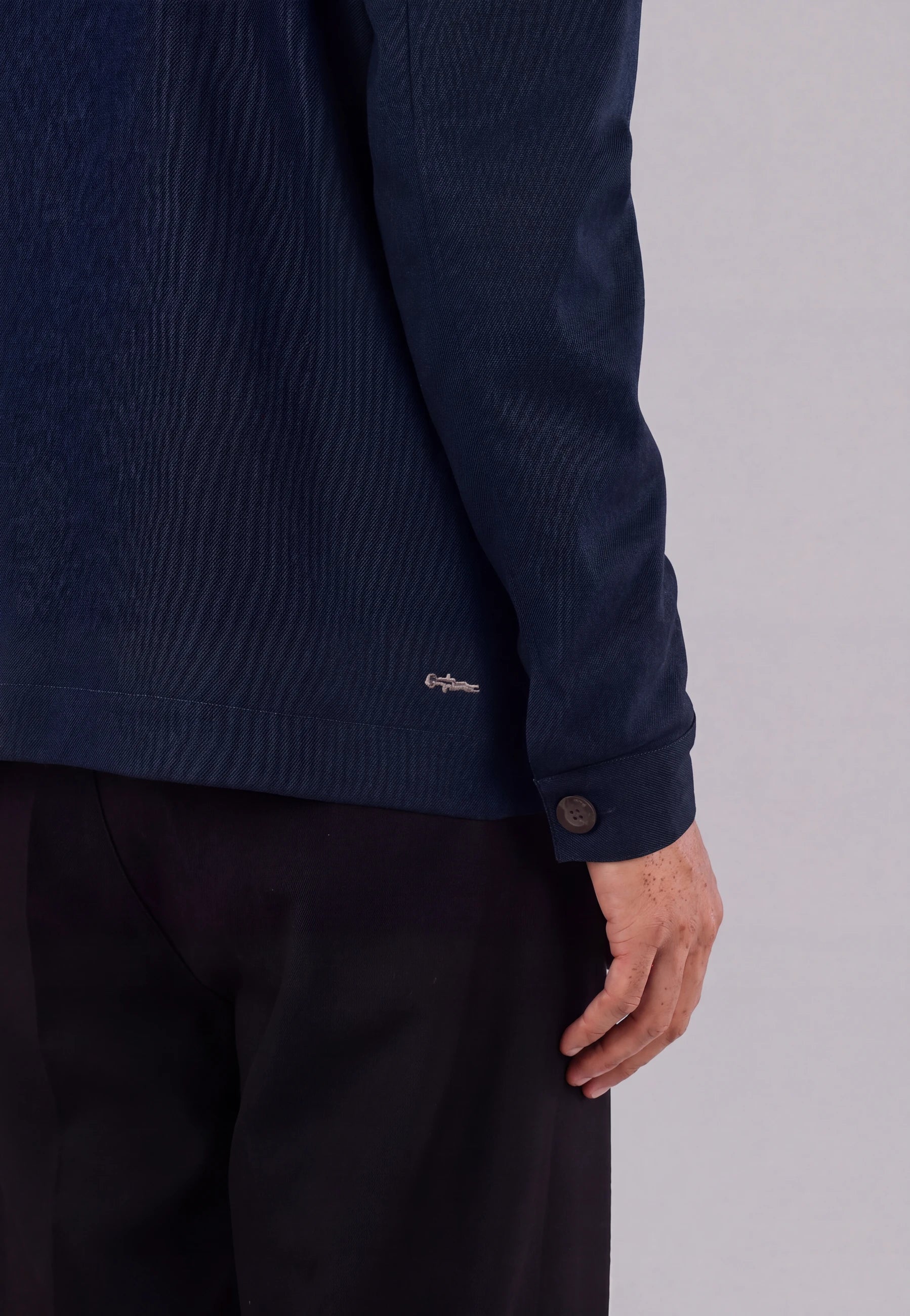 Elis heavy overshirt - Navy, detail view