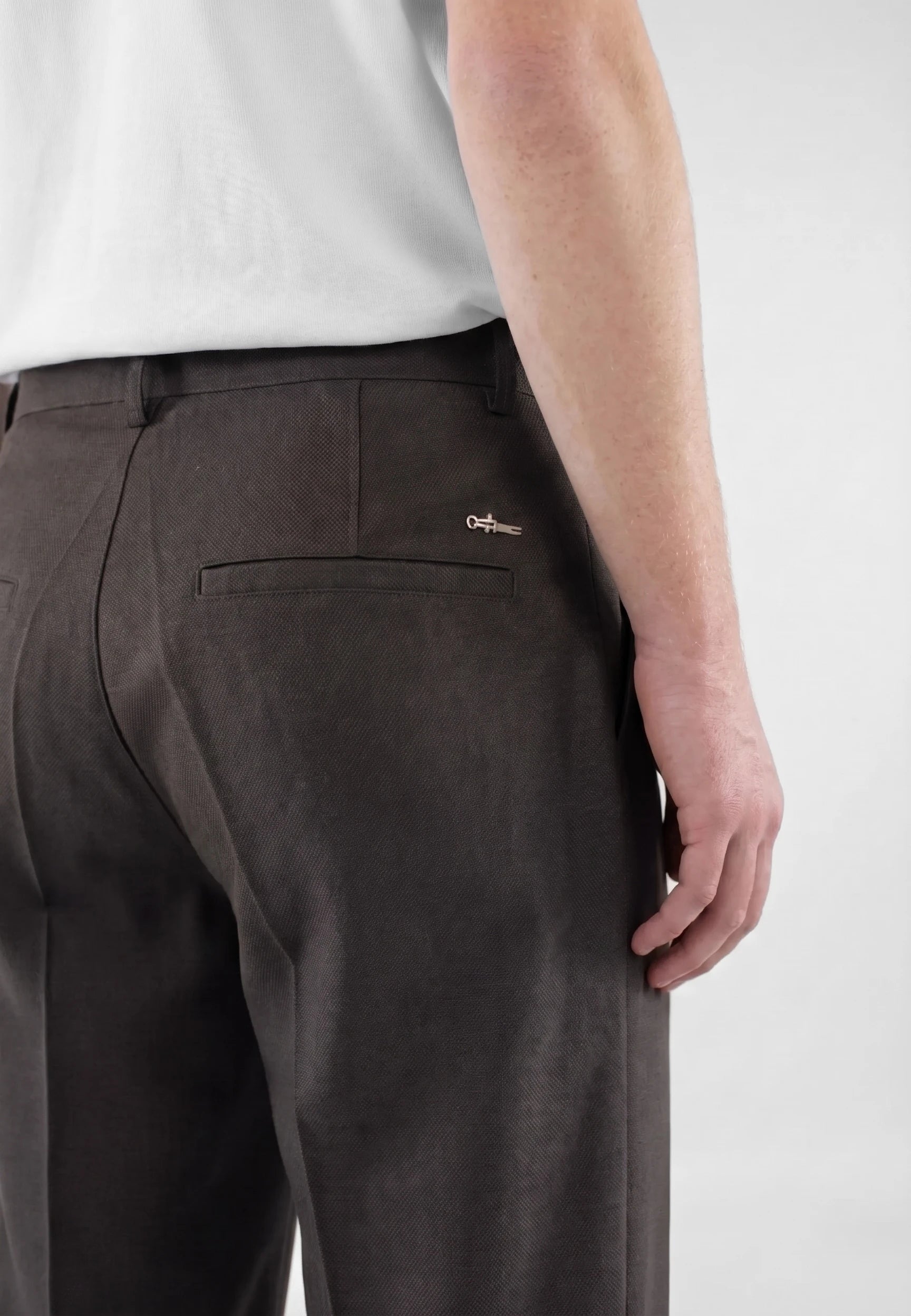 Ethan Heavy Relaxed Fit trousers - Dark grey, detail view