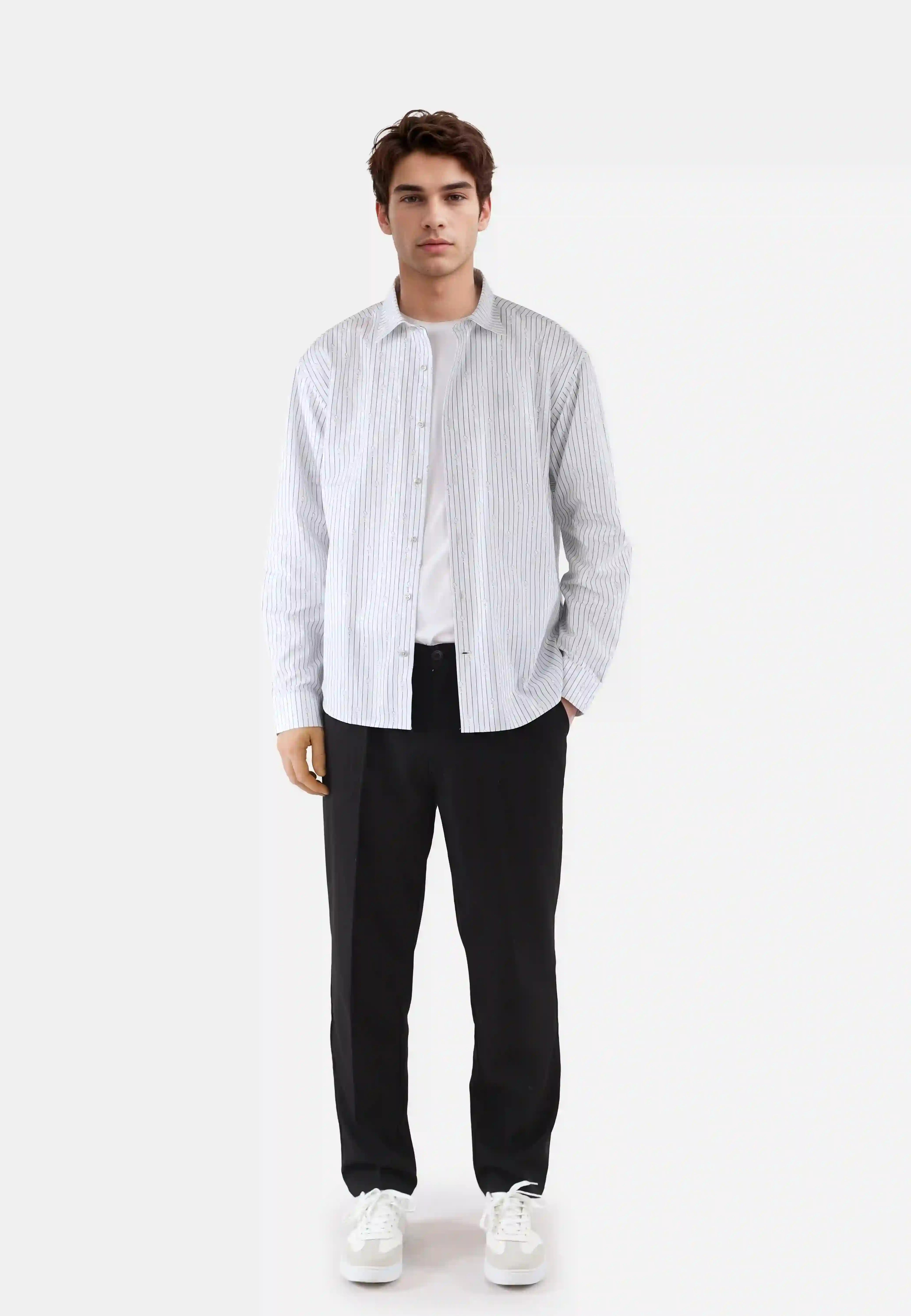 Herd printed shirt - White