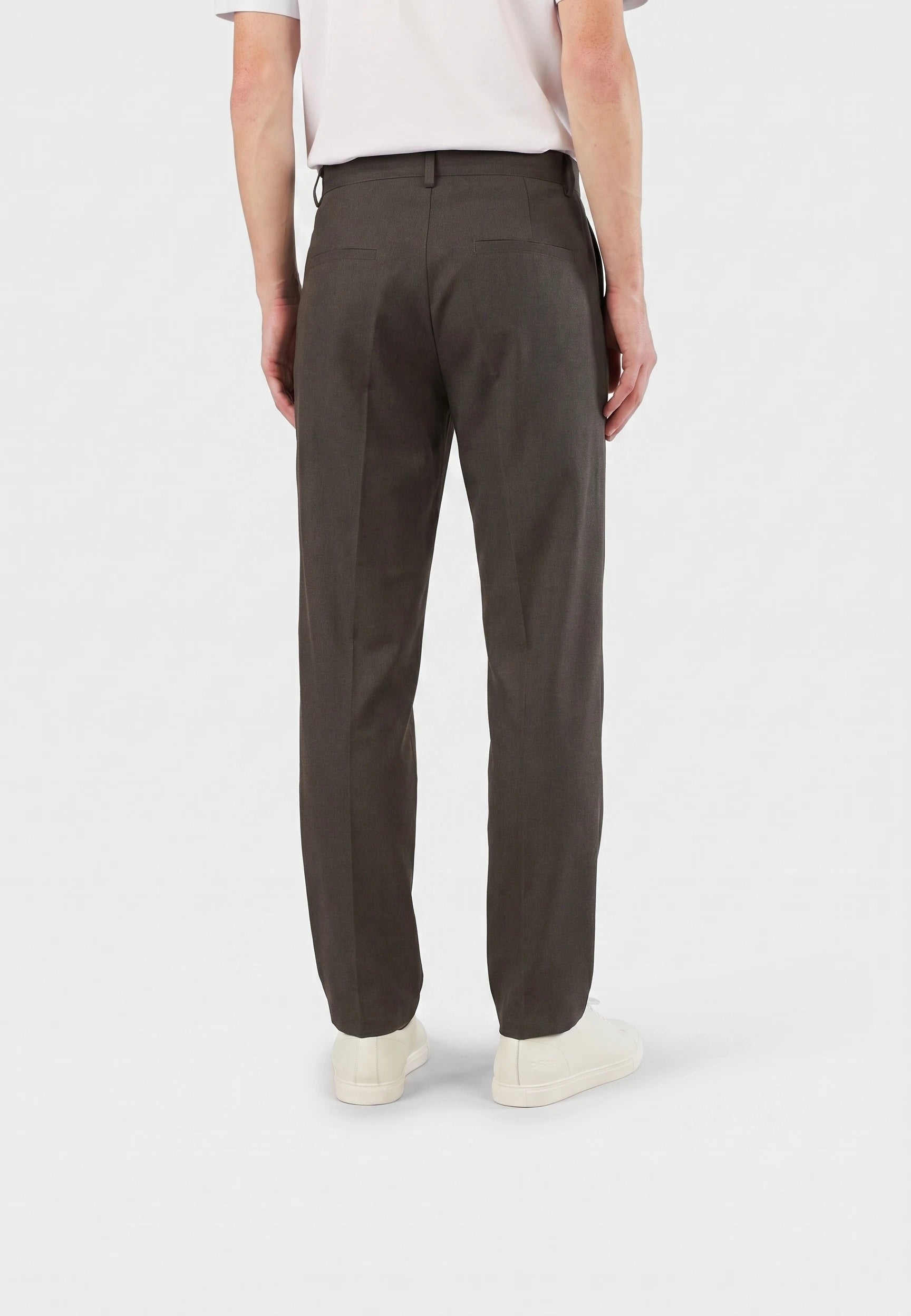Landon heavy trousers - Dark grey, back view on model
