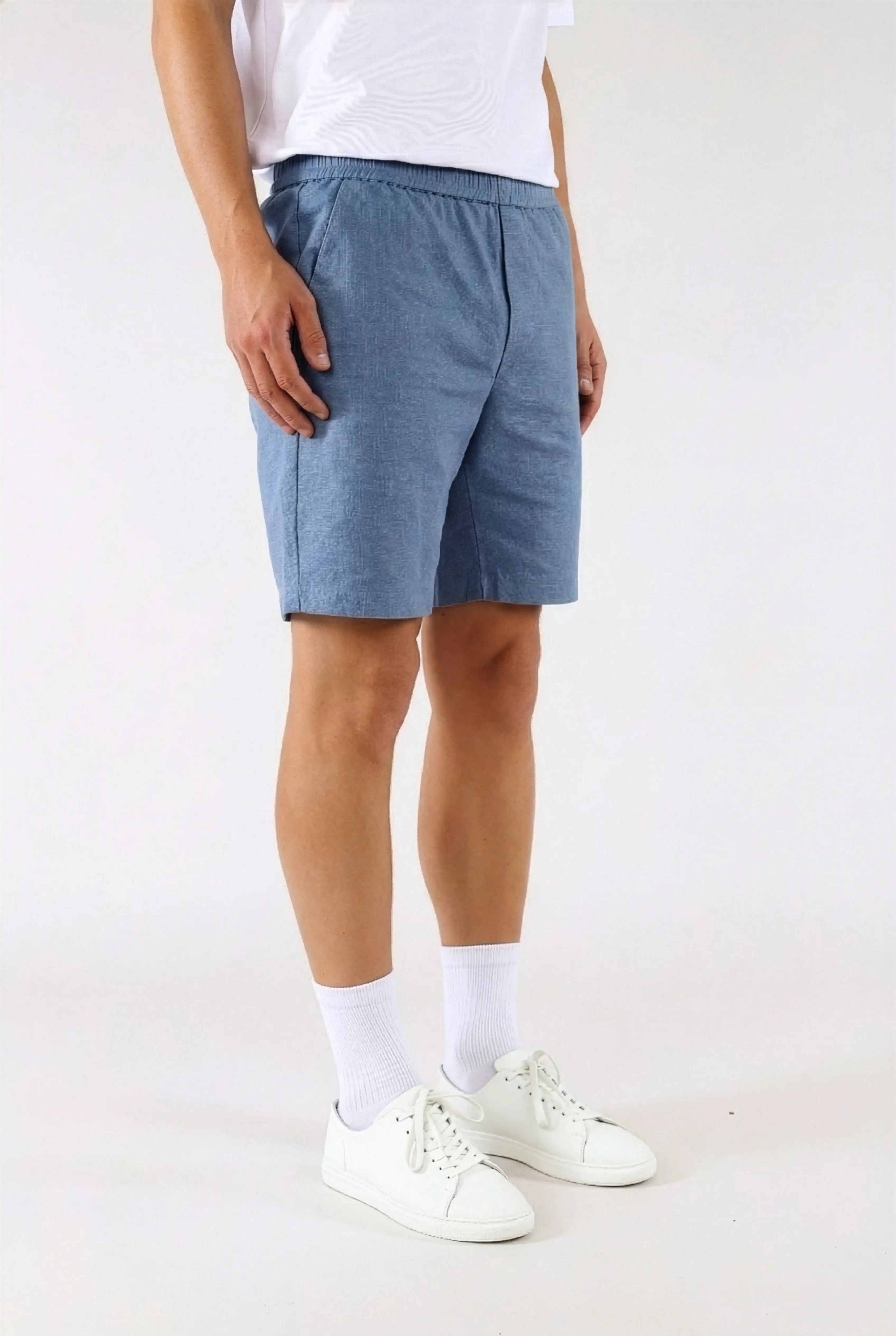 Linen Casual Set - Blue