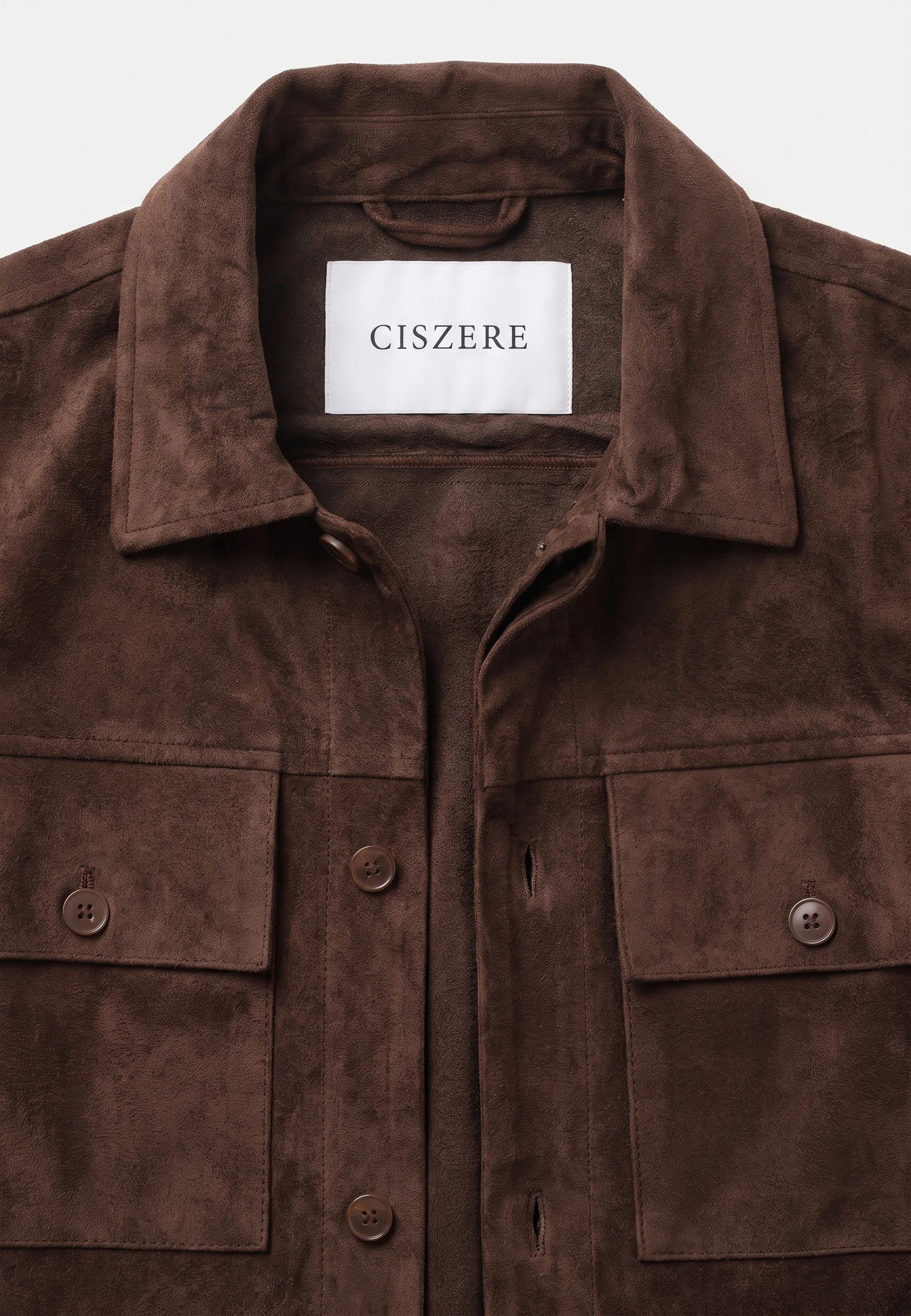 Nash vegan suede jacket - Java, fabric close up