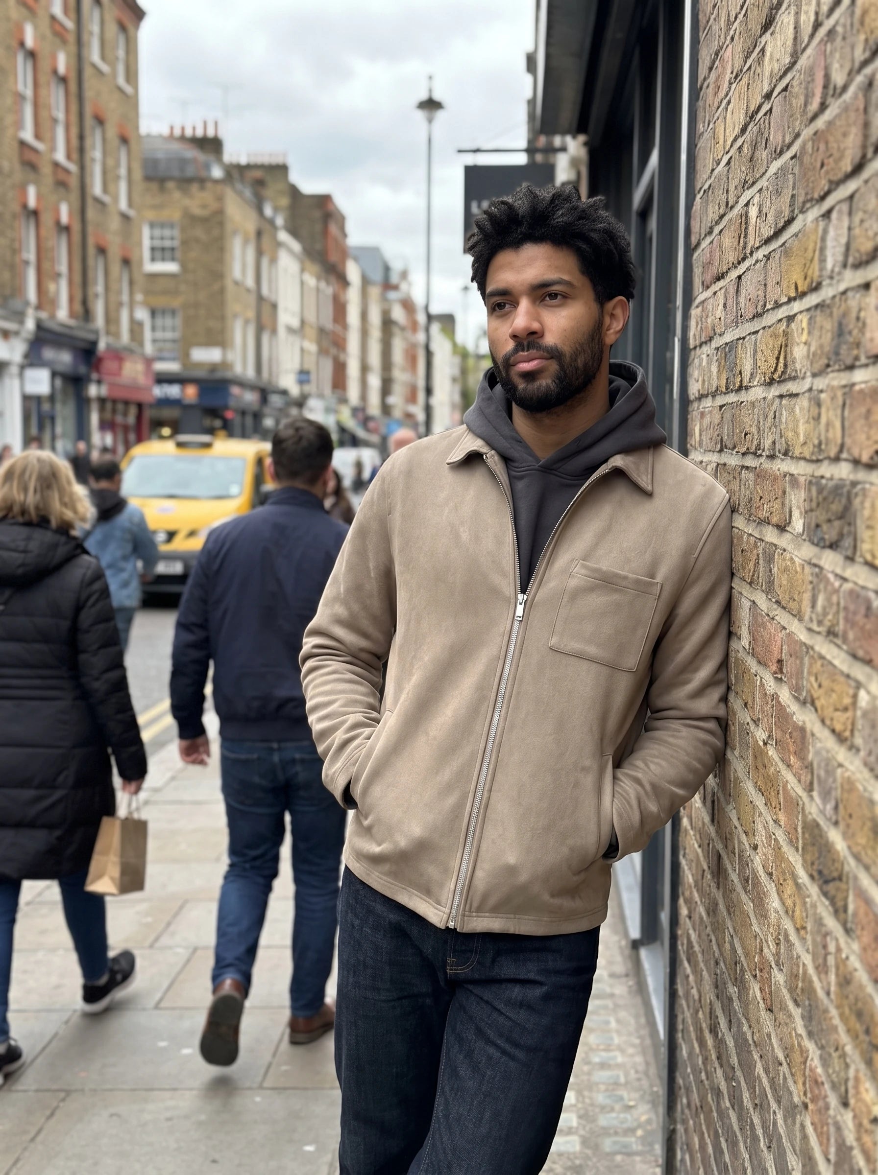 Neo vegan suede overshirt 2.0 - Dusty clay taupe