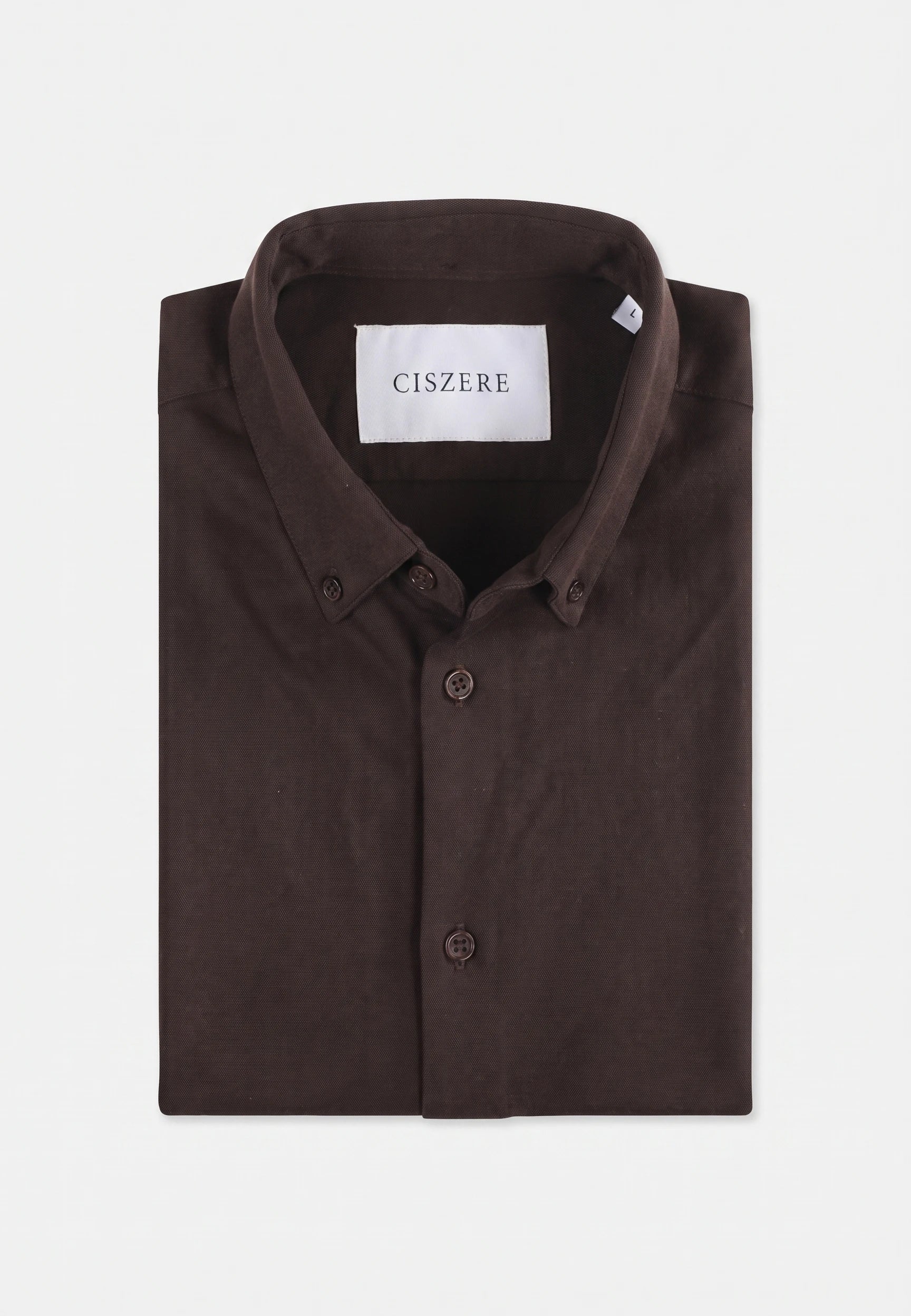 Redy viscose blend shirt - Dark coffee brown, fabric close up