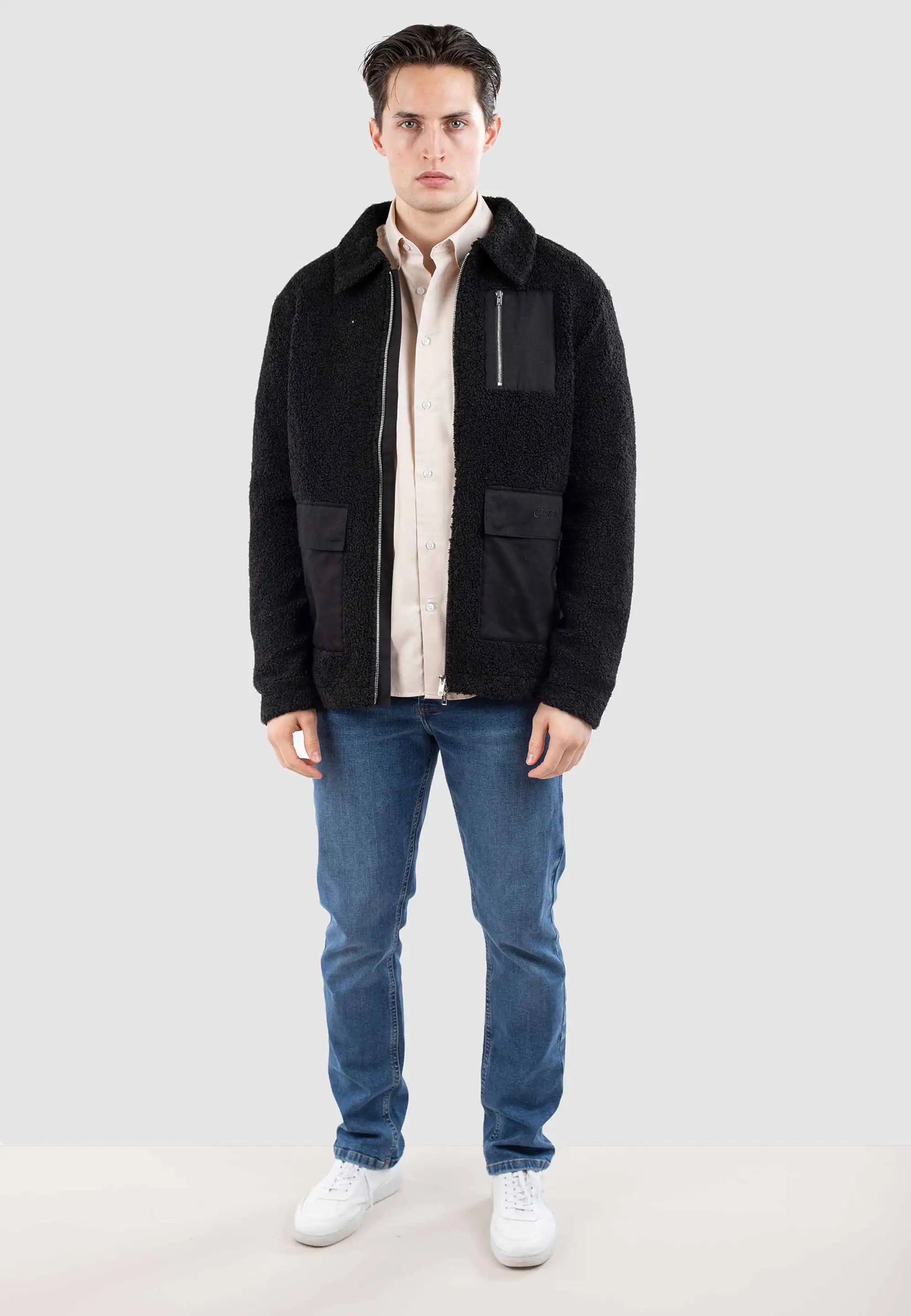 Jaden pile jacket - Black