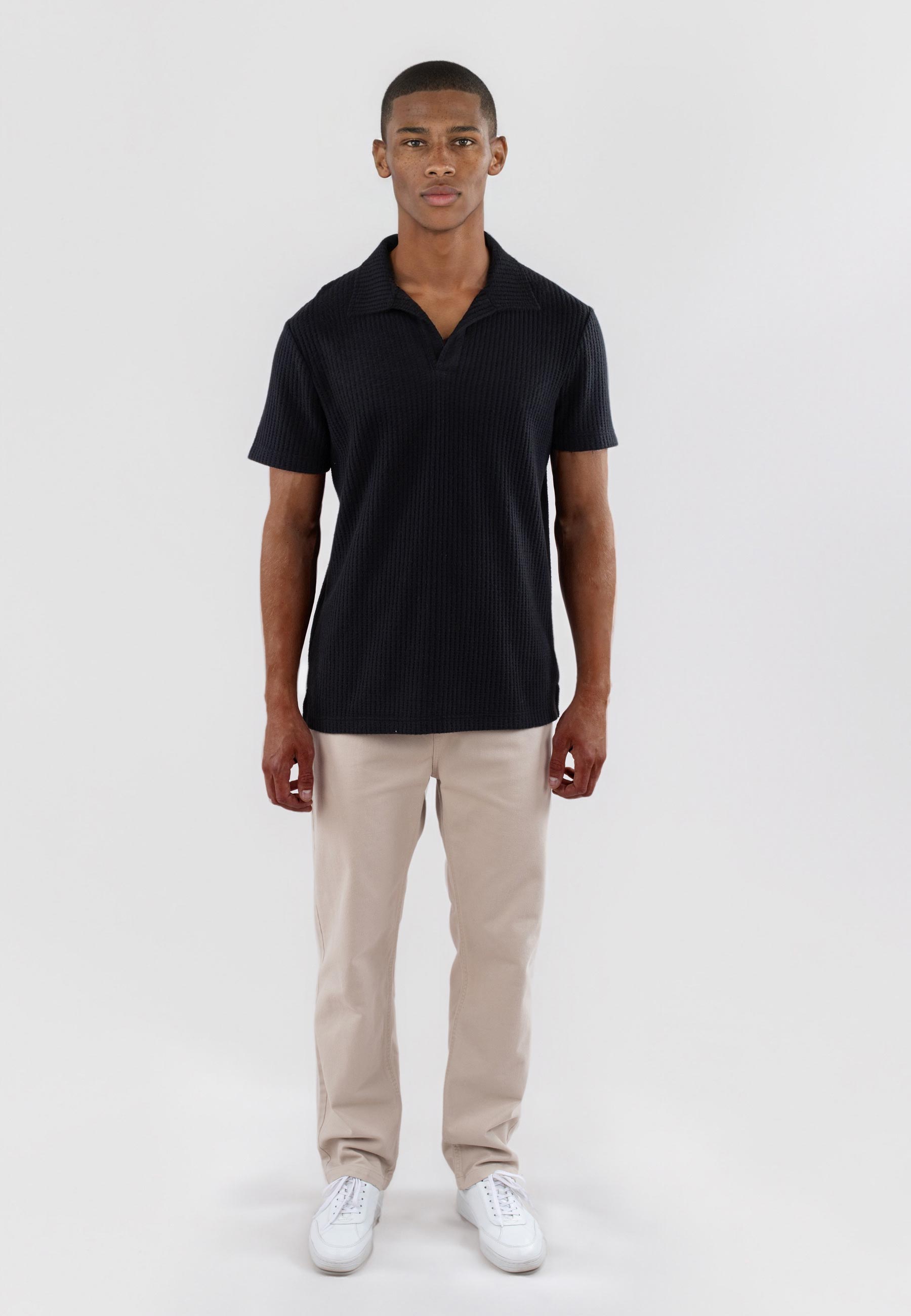 Nelson knitted polo - Black